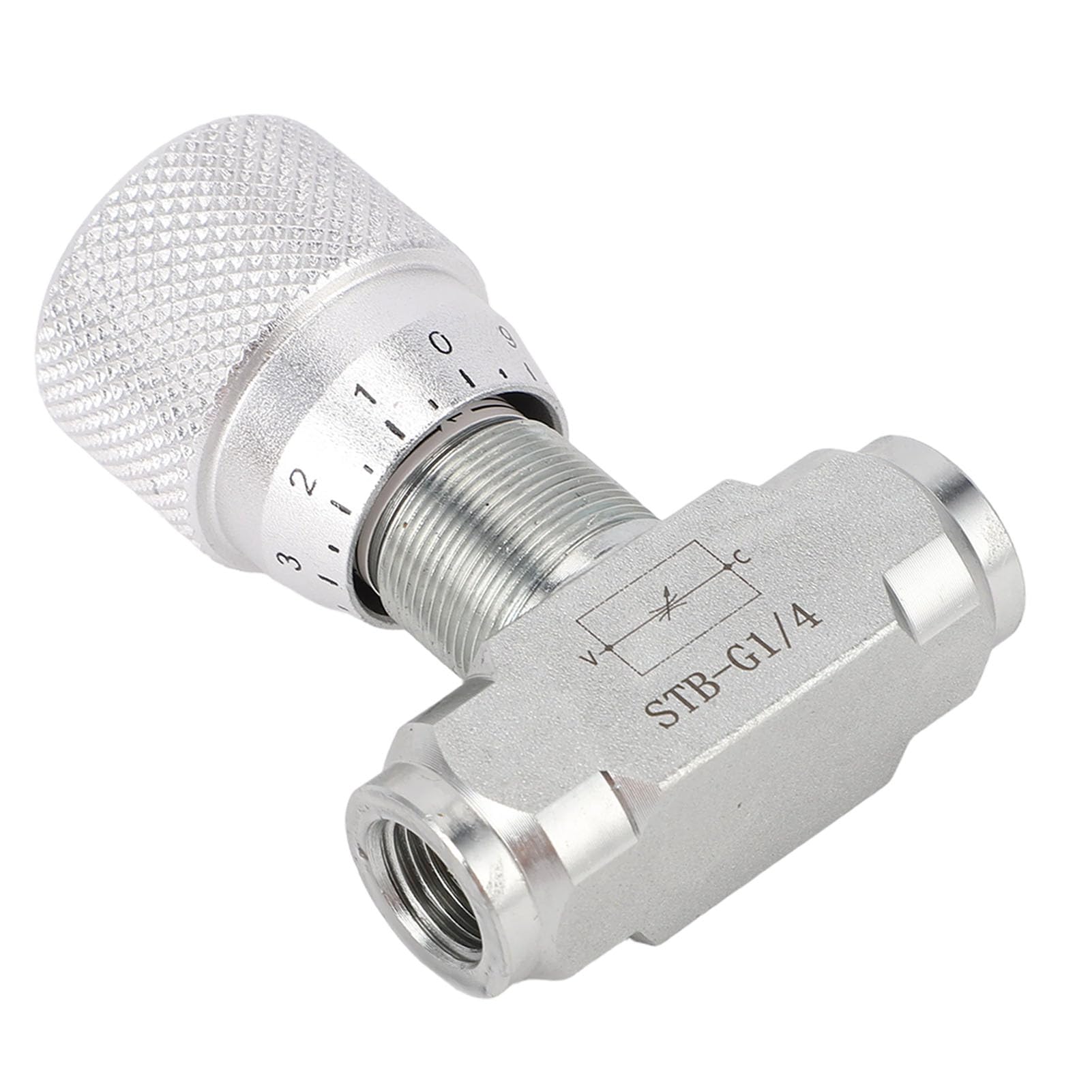 Fafeicy Válvula de Control de Caudal Hidráulico Bidireccional G1/4 Pulgadas para Miniexcavadora de 0,8-2 Toneladas Control de Velocidad del Cilindro Ajuste Serie STB 5 Piezas