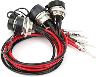 Zerodis Conector de carregador de scooter, porta de carregamento de 3 pinos, 5 peças de substituição de conector de carregador de scooter para scooter elétrica acampamento ao ar livre viagens