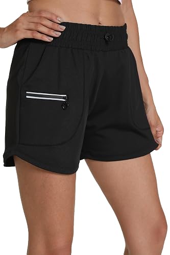 XINGPAOZHE Women's Athletic Running Shorts with Pockets Lightweight Quick Dry Hiking Shorts for Workout Gym and Sports