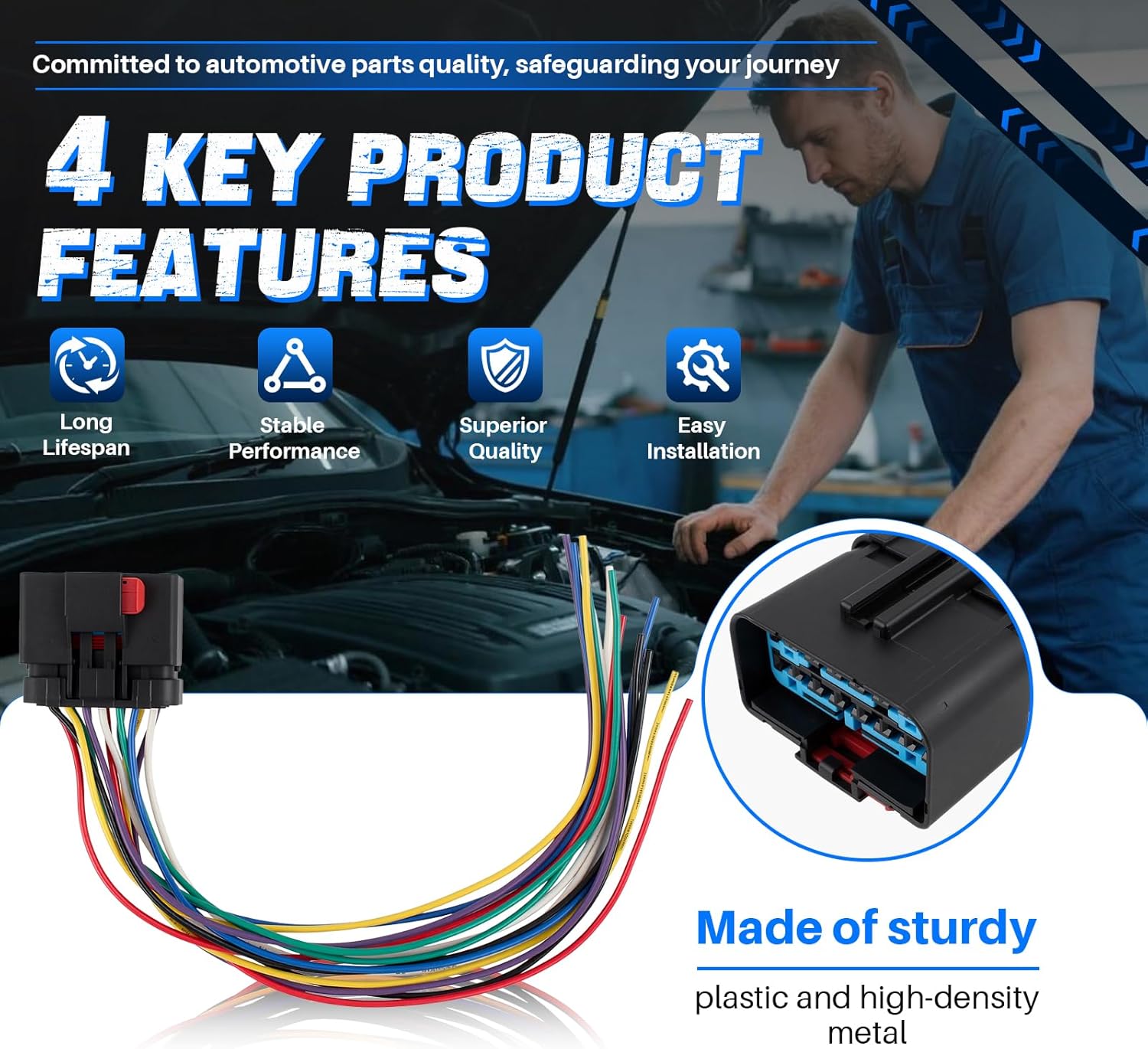 AUTOKAY 2 Set Door Harness Connector Wiring Pigtail for Jeep Grand Cherokee WJ Wrangler
