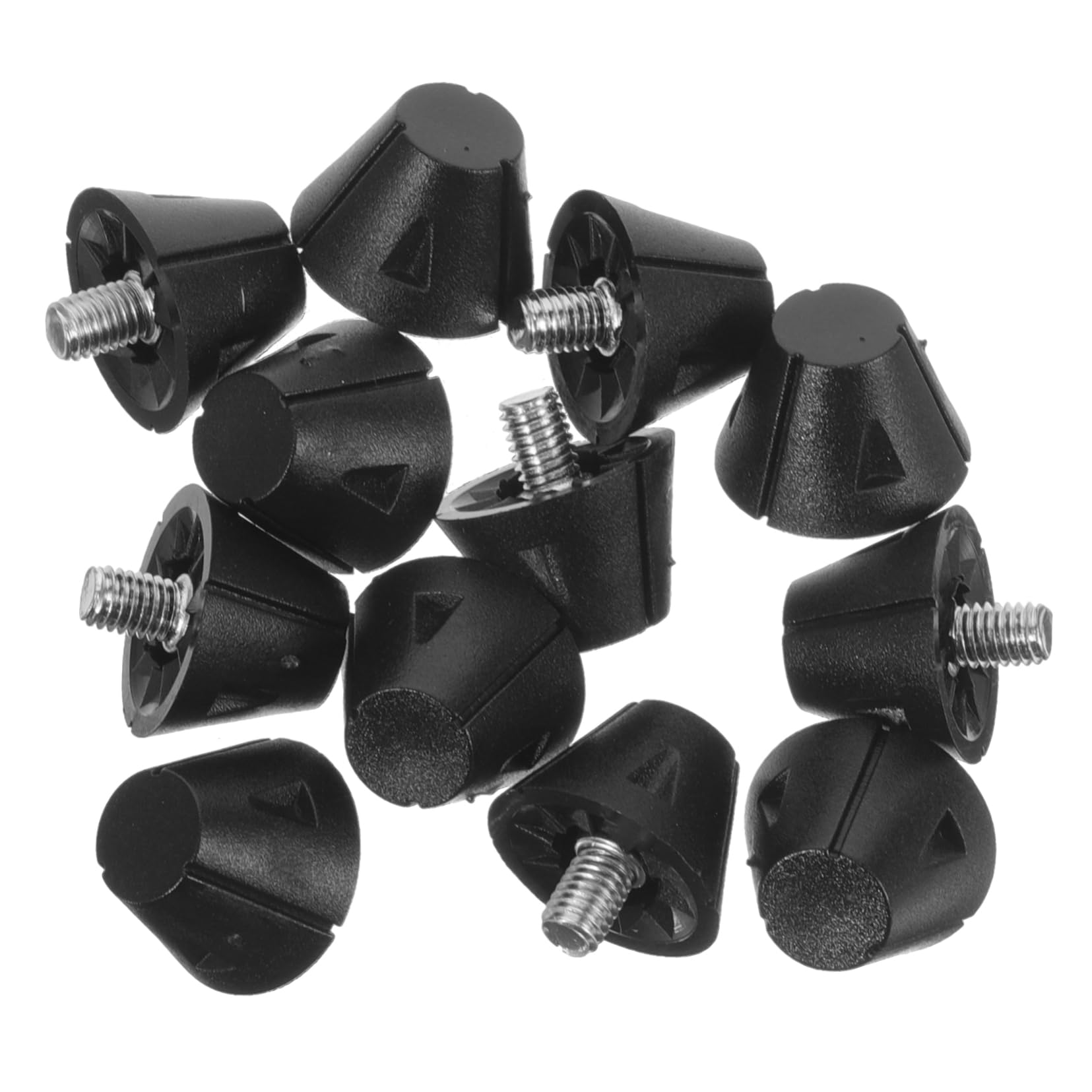 TENDYCOCO 12pcs Football Spikes Football Shoes Shoe Crease Protector Football Boots Running Spikes Running Shoes Men Shoe Protector Track Soccer Shoes Replaceable Shoe Spike Tpu Black