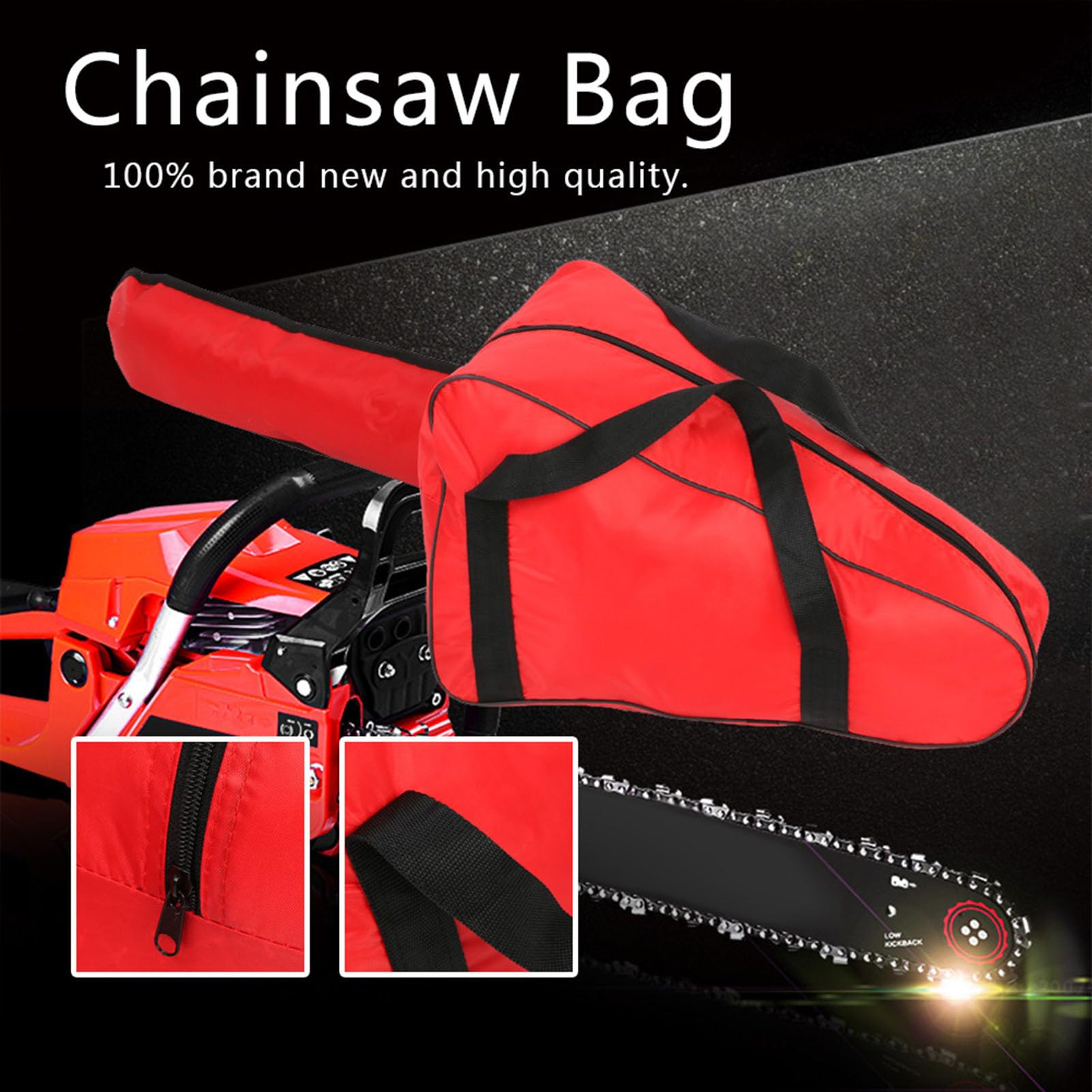 Sac De Transport Pour Tronçonneuse - Tissu Oxford Imperméable - Pour Scie 20 Pouces - Noir, Pratique Et Résistant
