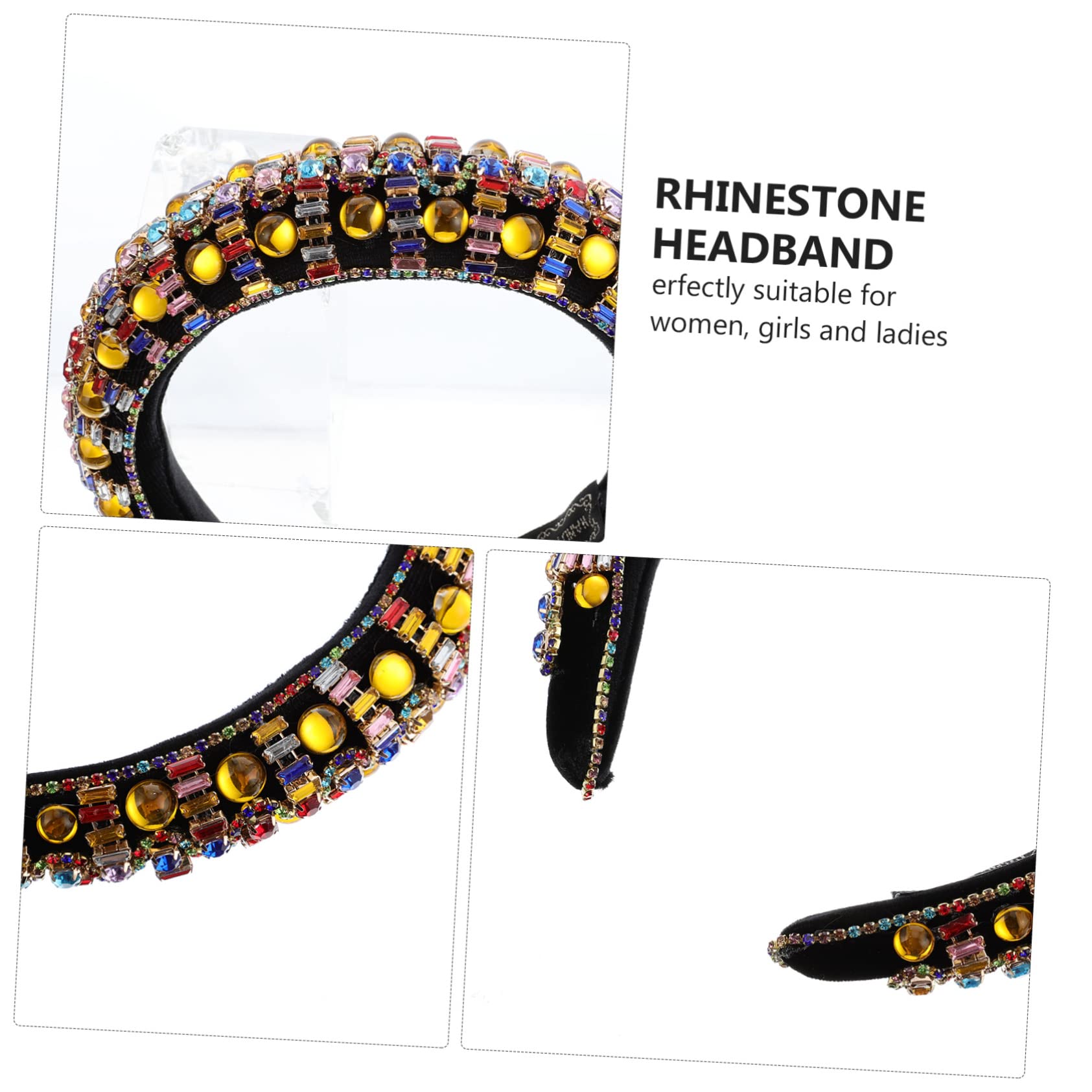 Ipetboom 2pezzi Cerchietto Vintage Per e Ragazze Fascia Antiscivolo Per e Accessorio Per Cerimonie e Look Quotidiani