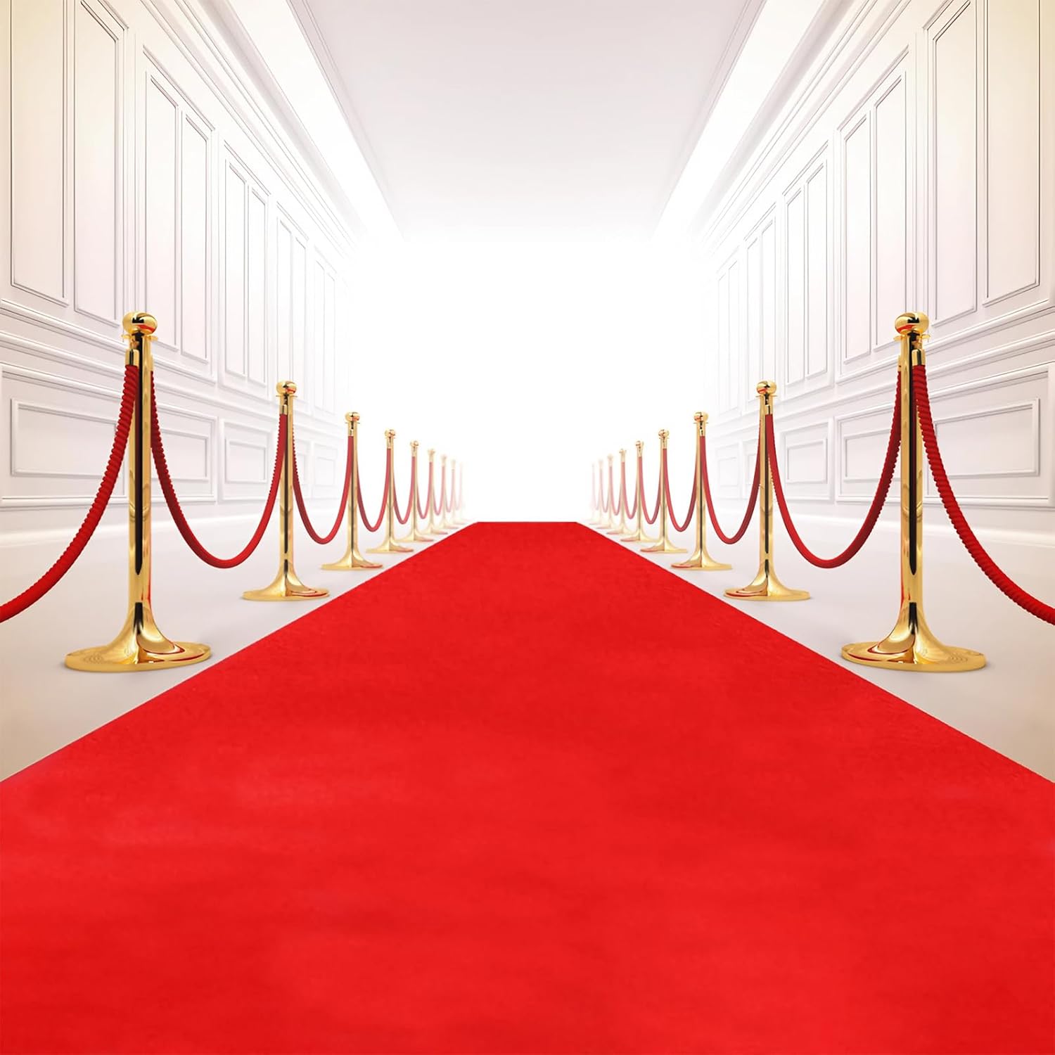 Red Carpet Runner for Party, 3.3x33ft, 250GSM Large Thick Hollywood Red Carpet for Event, Aisle Runner Rug for Wedding Ceremony, Movie Theme Party Decorations, Red Roll Out Runway for Prom