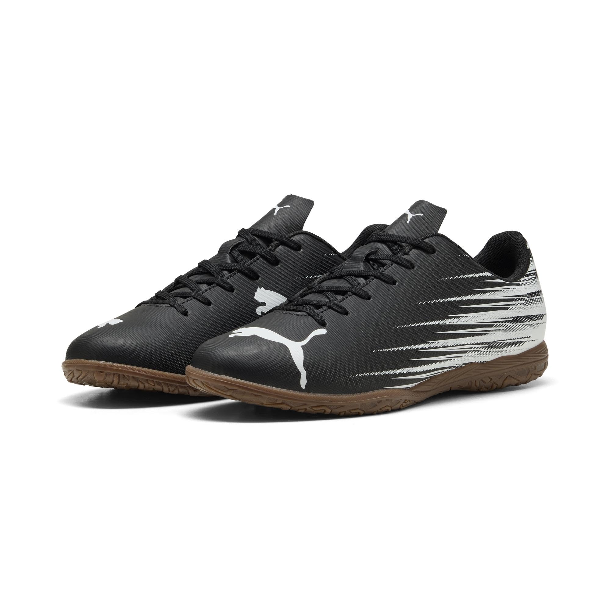 PUMA Men's ATTACANTO II Indoor Training Football Boots, PUMA Black-PUMA White, 11.5 UK