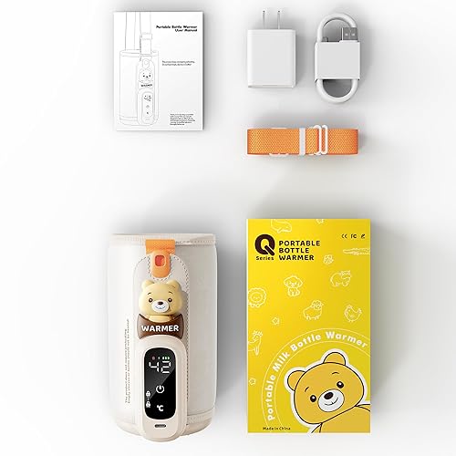Miniatura 2 de Calentador de biberones portátil para viajes, calentador de biberones para leche materna y fórmula, calentador de leche sobre la marcha, control