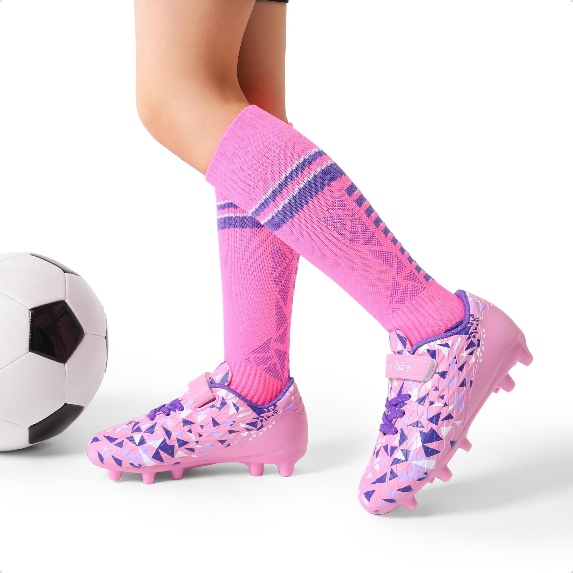 DREAM PAIRS Kids Chaussures Crampons de Football Enfants Tige Souple avec Une Sensation de Sensibilité Protection Optimale pour Garçons et Filles SDSO2307K