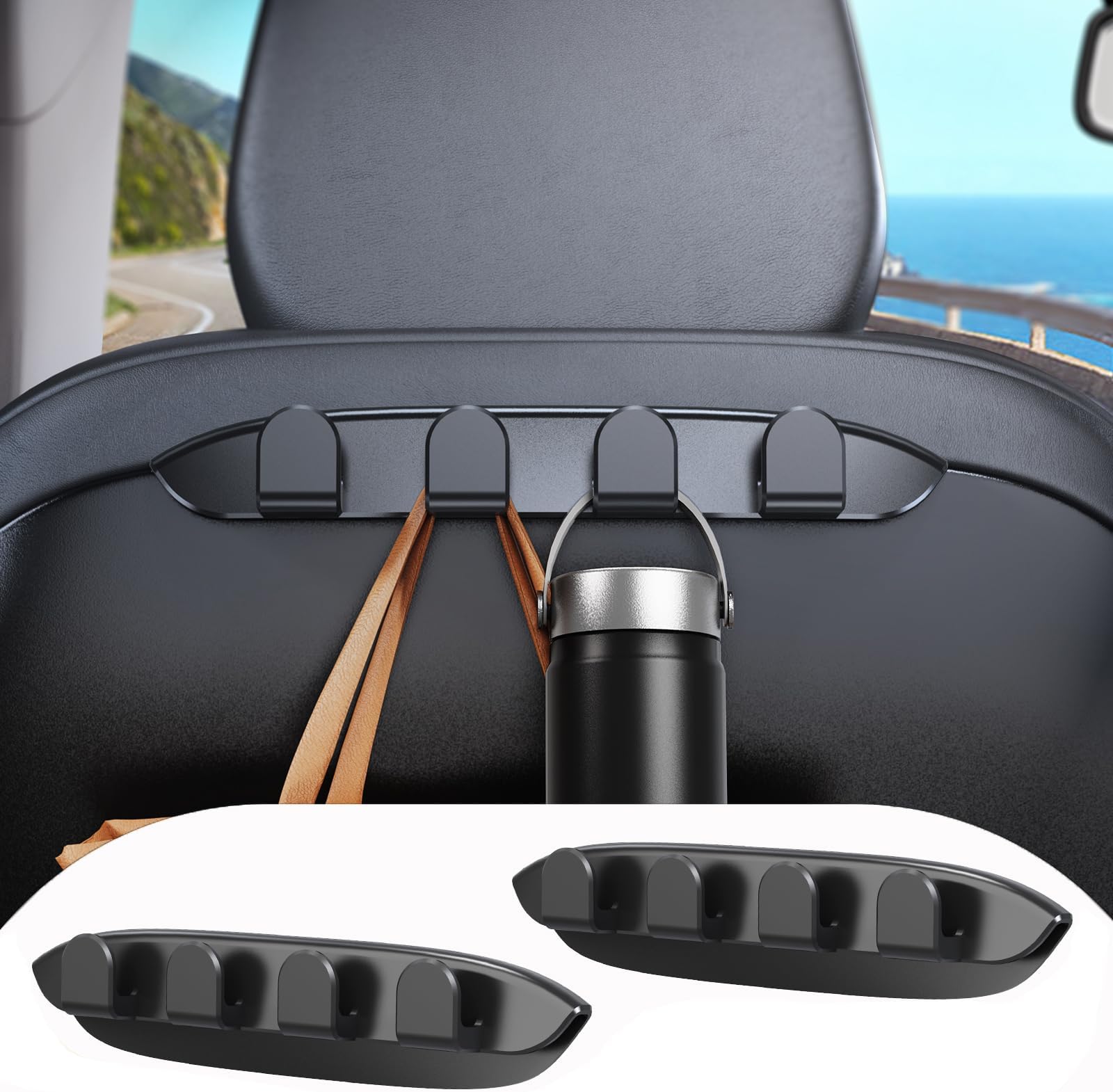 2 Pack Car Seat Hooks for Tesla Model Y(Juniper) Model 3(Highland) Accessories 2026 2025 2024 2023 2022 2021, Purse Hanger Automotive Seat Back Organizers for Bags, Handbag Backpack Grocery
