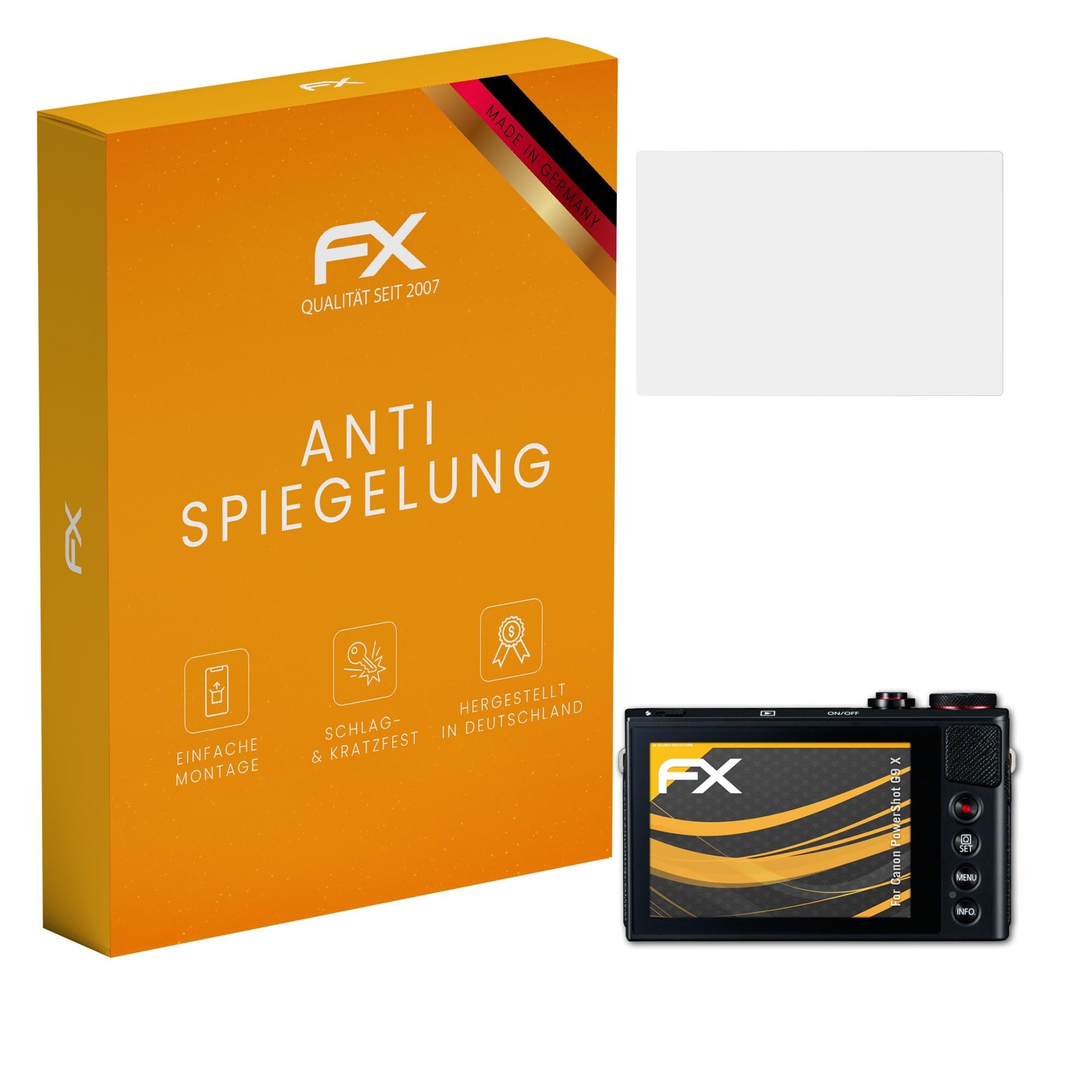 3 Protecteurs D'écran AtFoliX Pour Canon PowerShot G9 - Anti-rayures, Clairs, Allemagne