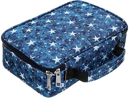 BTSKY Estuche para bolígrafos y lápices con cremallera con patrón - Estuche multifuncional para artículos de papelería con 36 ranuras elásticas