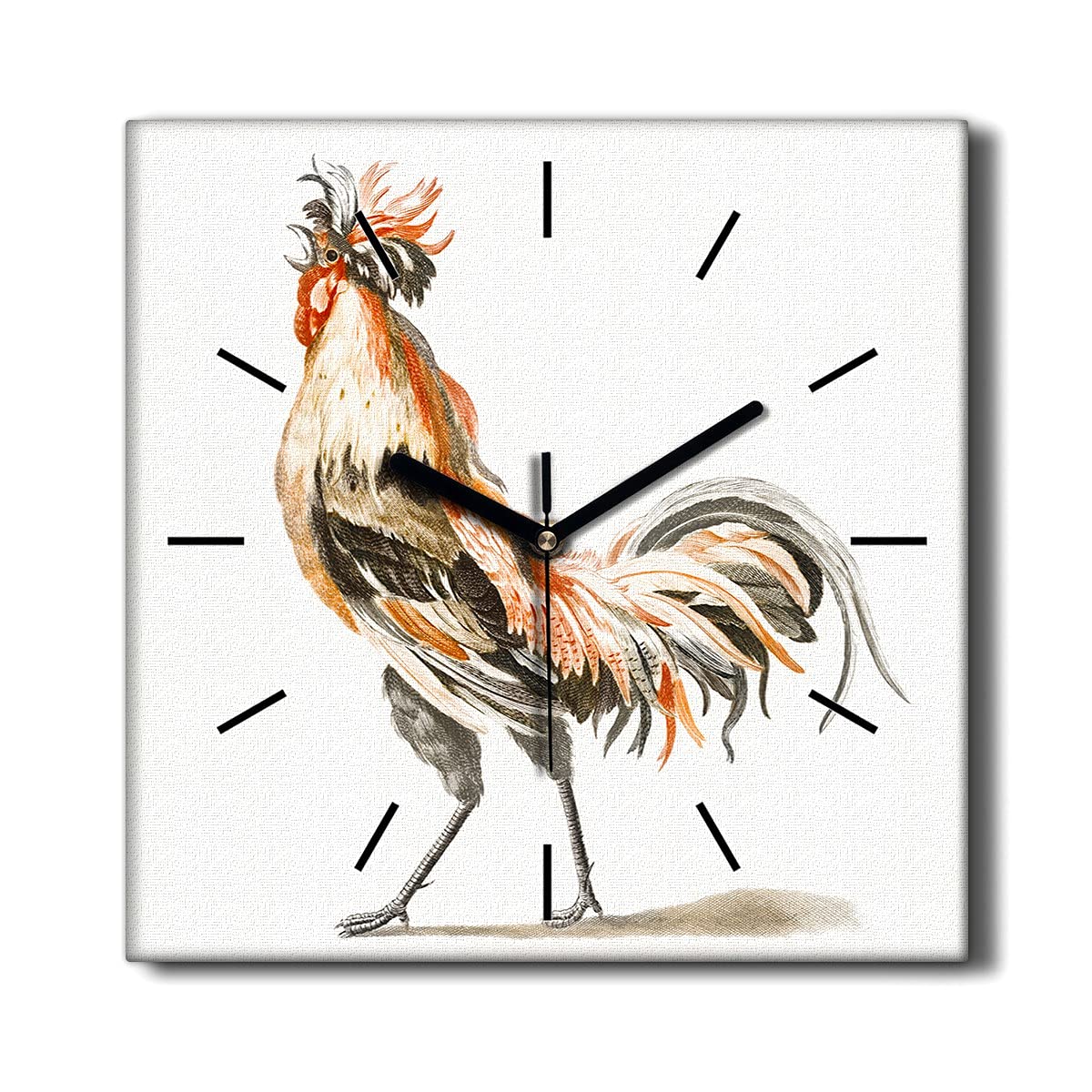 Horloge sur Toile 30x30cm Silencieuse pour une Ambiance Nature et Zen