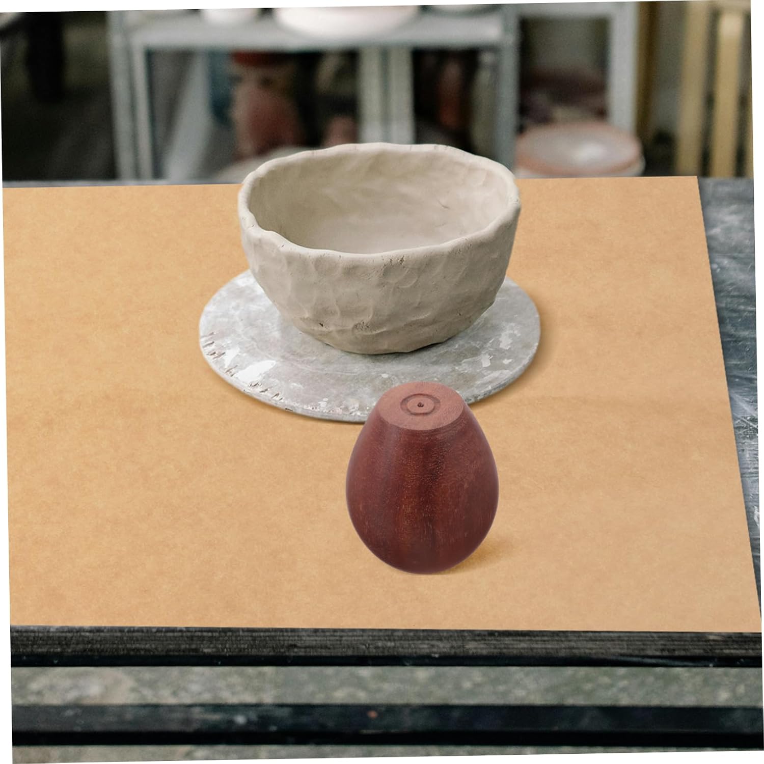 jojofuny Wooden Pottery Tools for Shaping Rims Durable Ceramic Sculpting Tool for Crafting Teapots and Teacups Essential Accessory for Pottery Making Projects