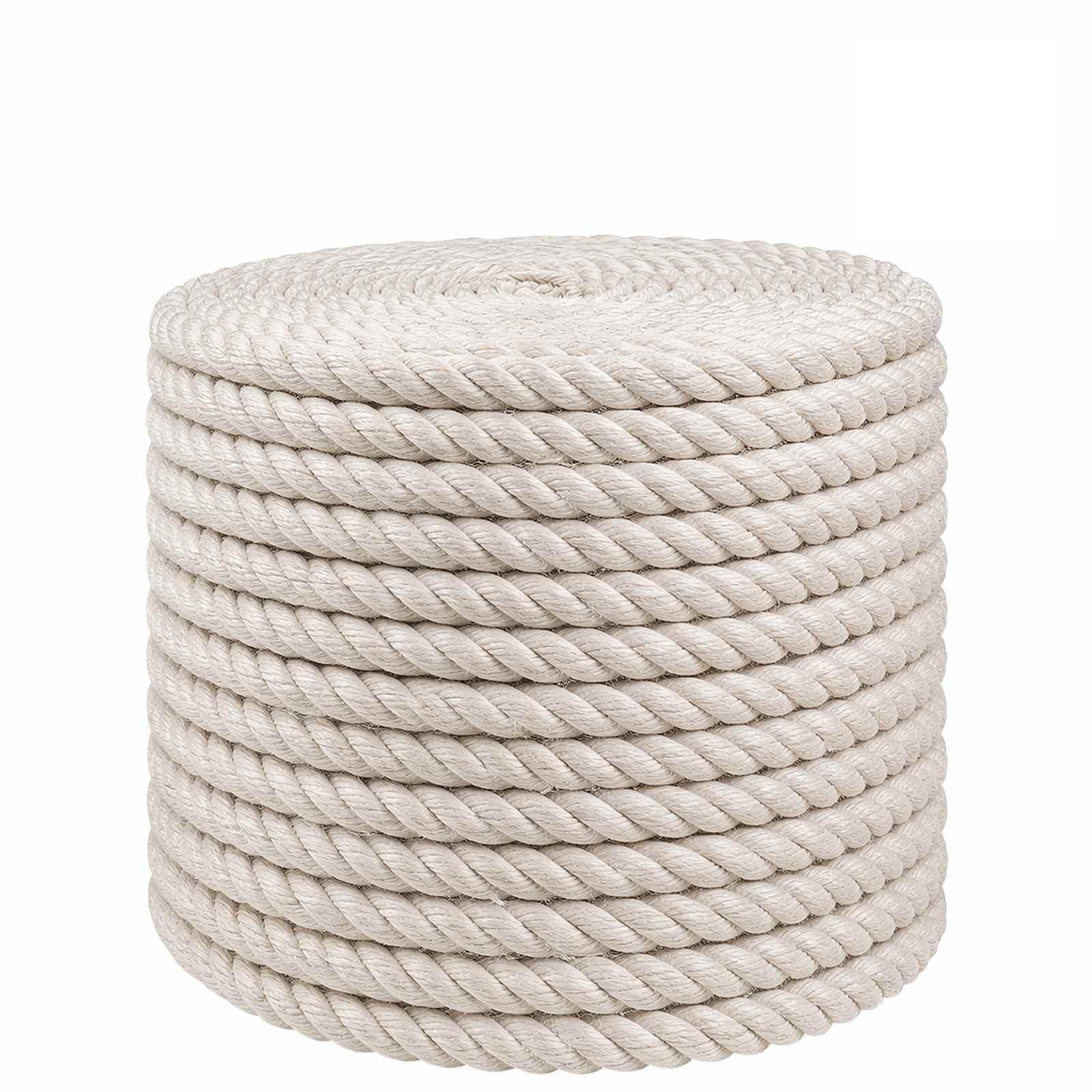 Cuerda de yute 10 mm 3 hebras, 100% fibras naturales Tossa para jardinería