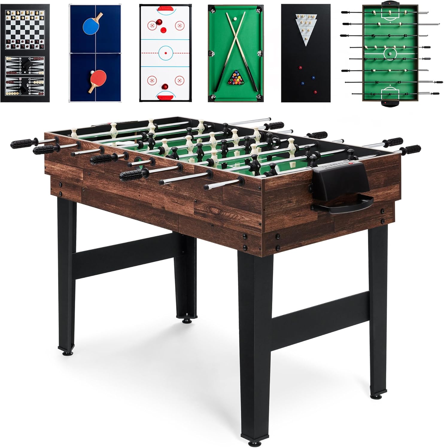 Best Choice Products 2x4ft 10-in-1 Combo Game Table Set for Home