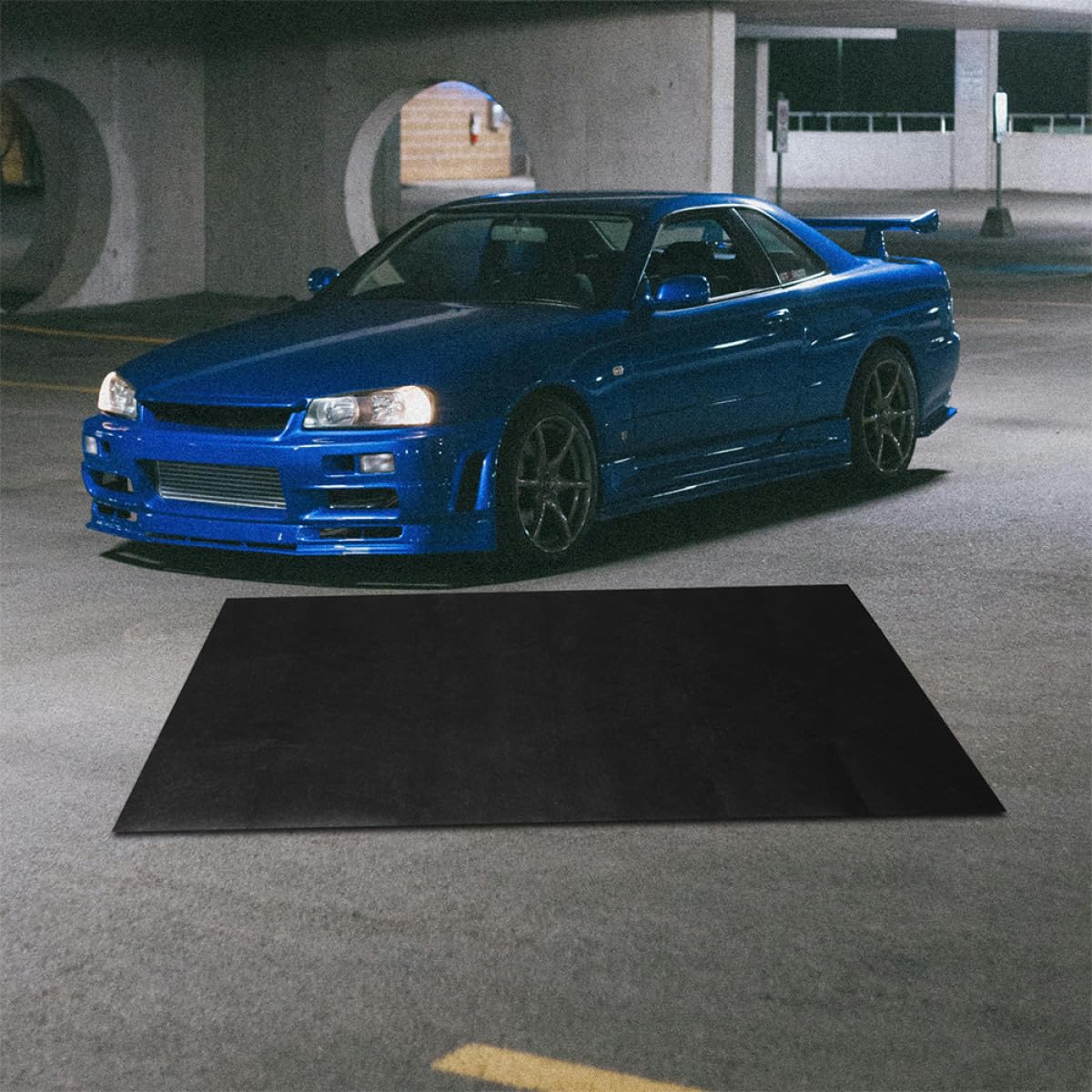 Ölauffangmatte für Garage aus Saugfähigem Faser Material Wiederverwendbare Ölabsorbierende Matte Schützt den Boden bei Ölwechsel und Reparaturen