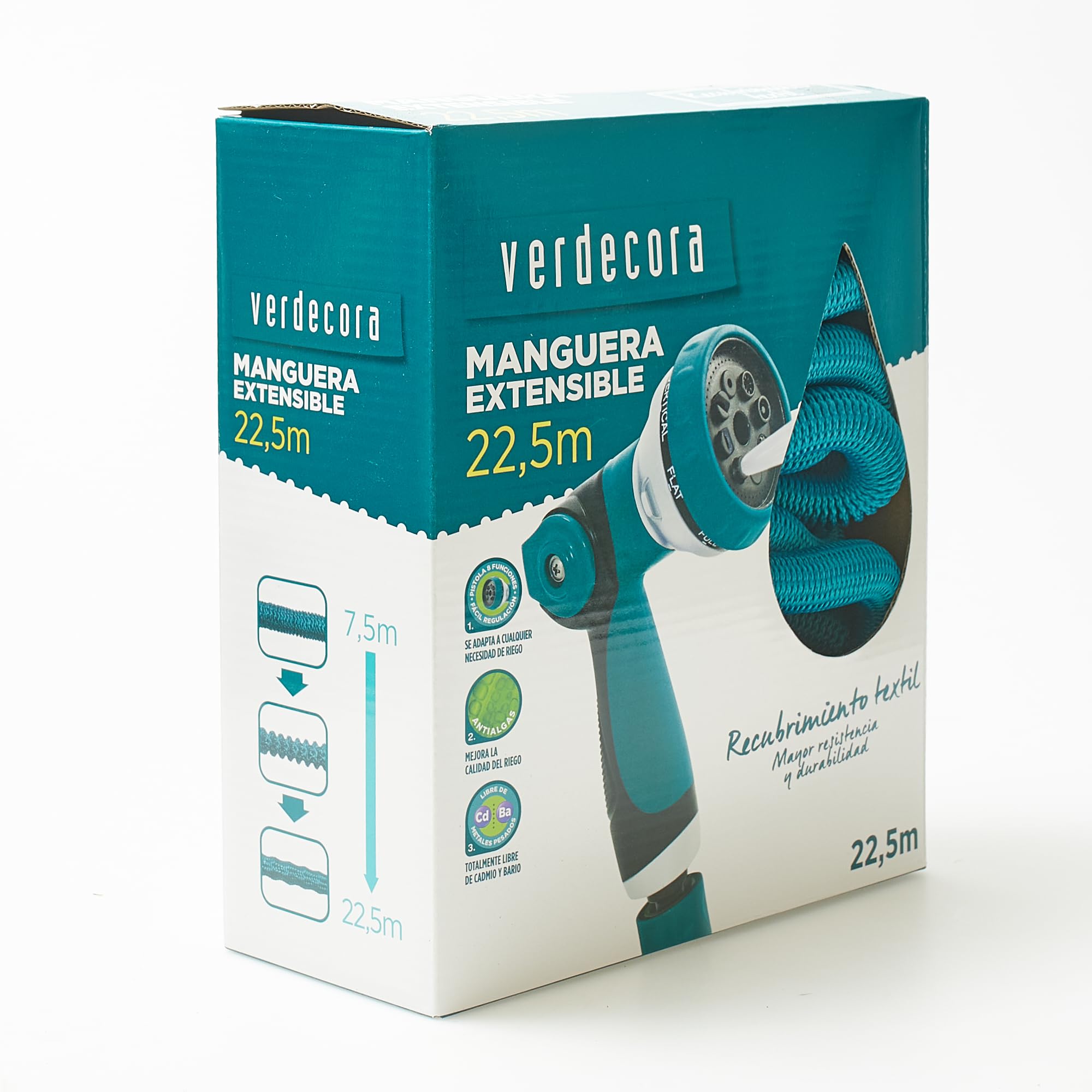 Manguera Extensible Multifunción con pistola Verdecora (PORTES INCLUIDOS) (22,5 metros)