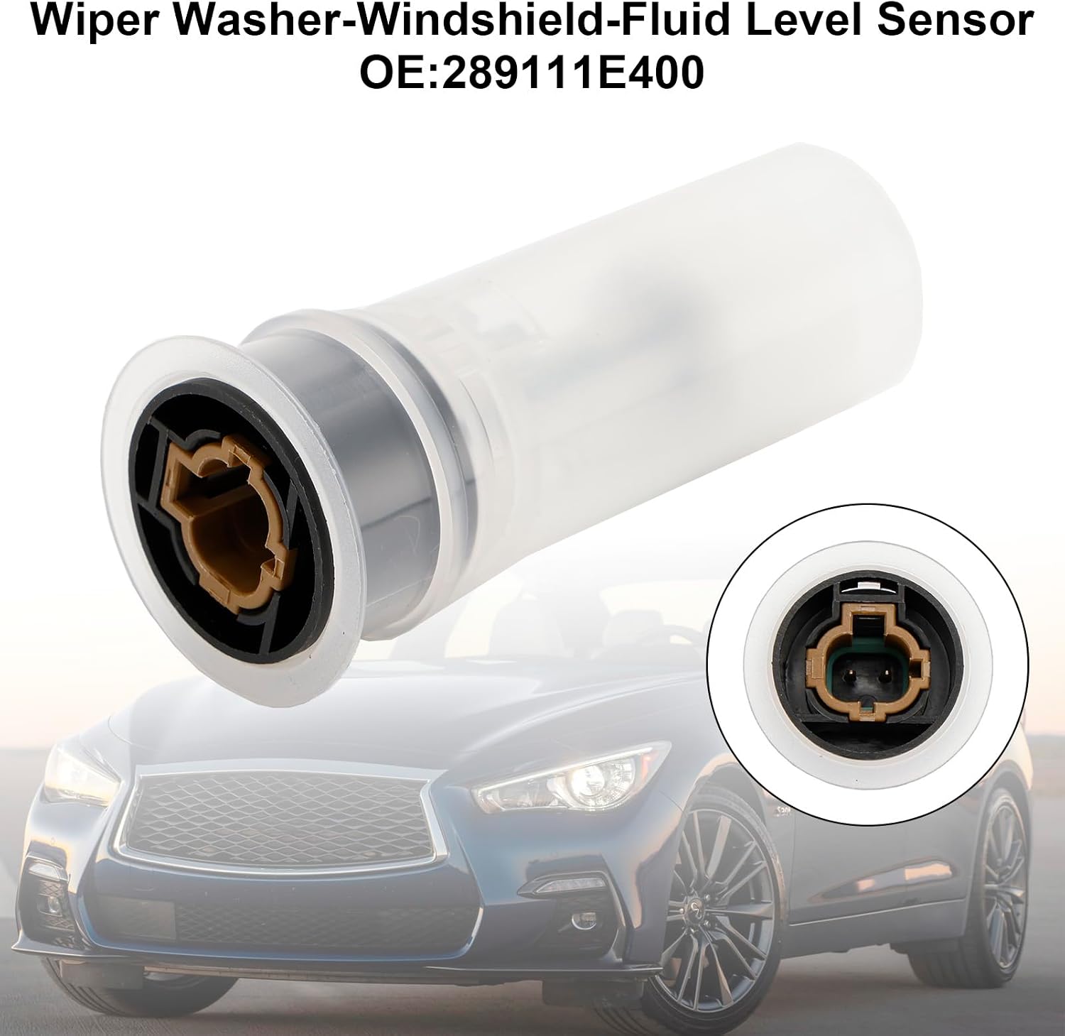 Wiper Washer-Windshield-Fluid Level Sensor 289111E400 for Nissan Altima Armada, for INFINITI Q60 QX80 18-0825, 2502-306621, 5S6627, 71-3603,FLS-60, FS3021