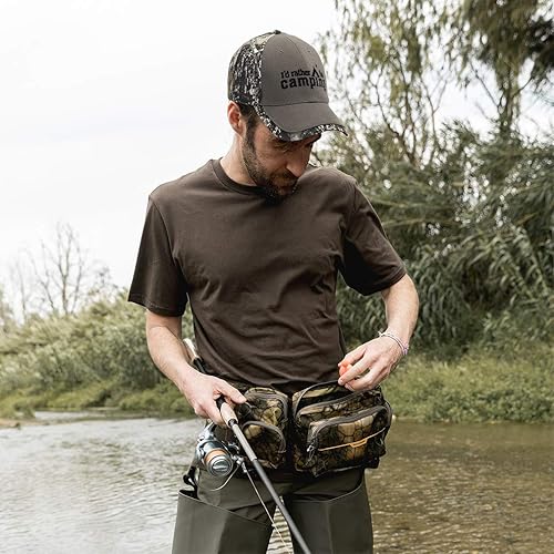 Miniatura 4 de Gorra de béisbol de camuflaje personalizada que preferiría estar acampando algodón negro bordado