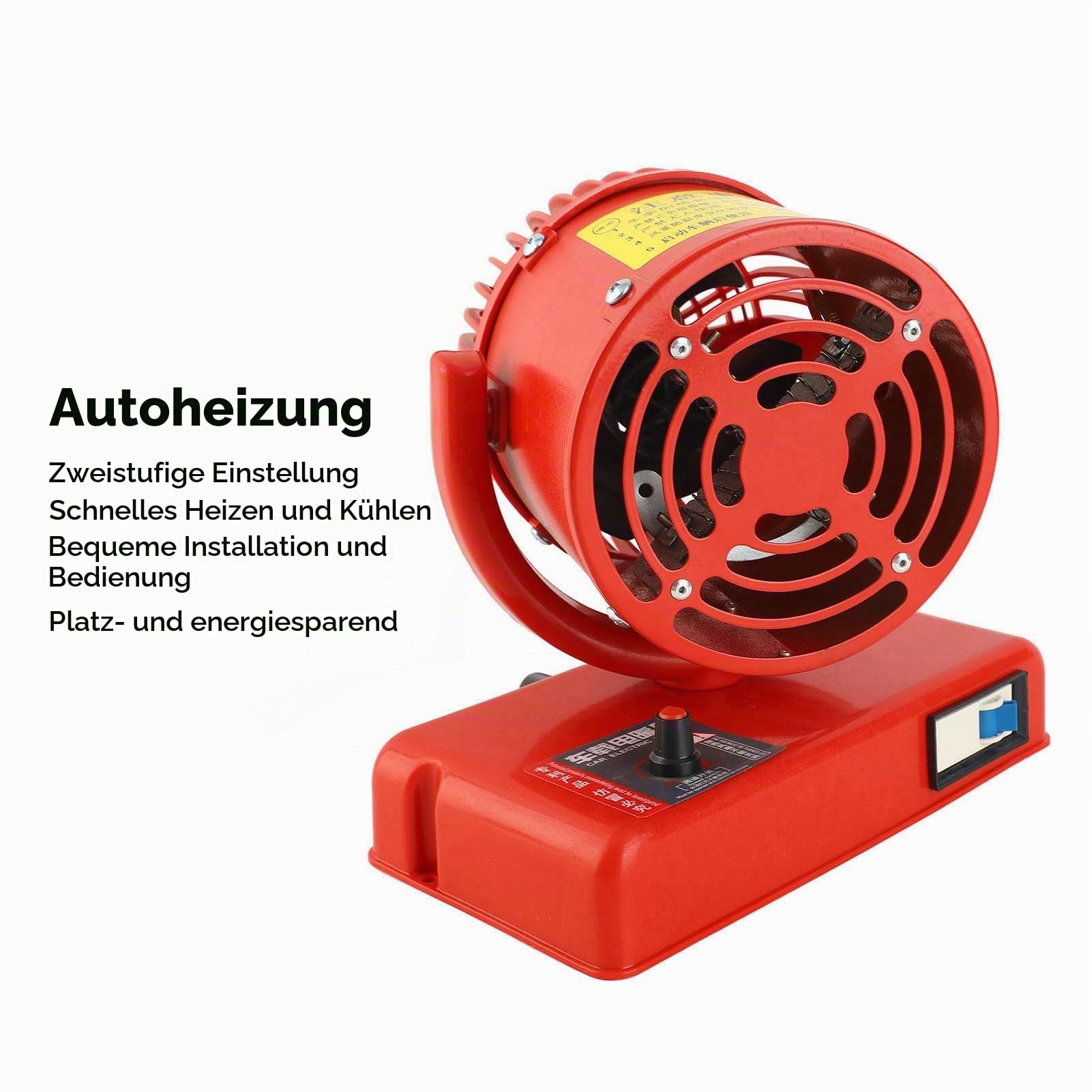 Tragbare Auto-Heizung, 1000W-1200W 2 in 1 Kühlung und Heizung Auto-Heizung, Fahrzeug montiert, Aluminium-Legierung Windschutzscheibe Defroster für Auto SUV Trucks (24V)