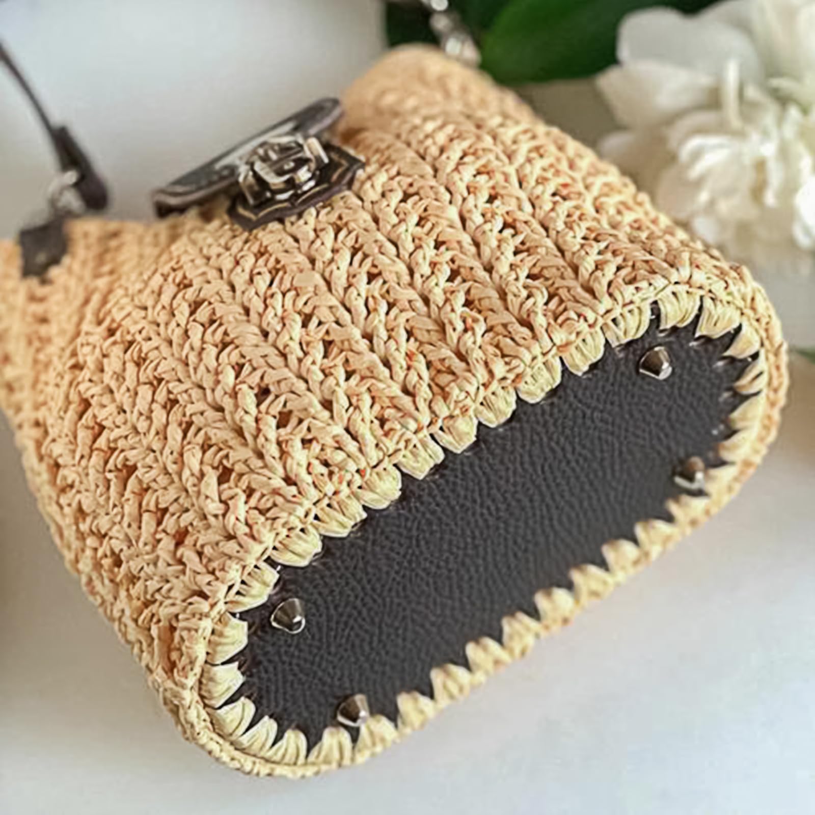 4 Pezzi Fondi Per Borsa All'Uncinetto – Base Ovale In Pelle PU, Colori Argento, Marrone, Nero, Bianco, Per Borse Fai Da Te - 4