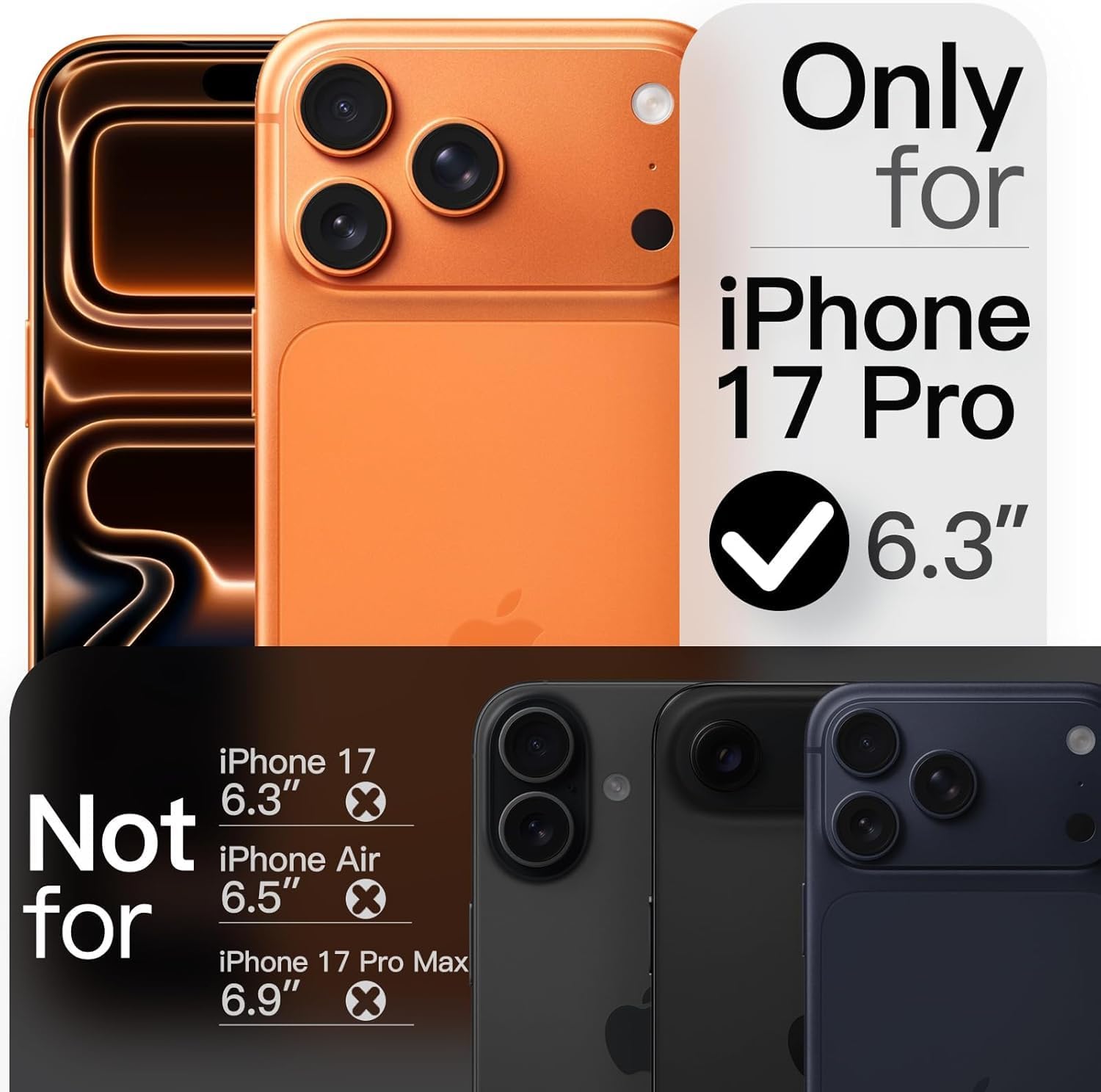 DIZORO Crystal Clear Magnetic Compatible with iPhone 17 Pro Case with Anti-Yellow Anti-Scratch | Shockproof Transparent Cover — Amazon image 3