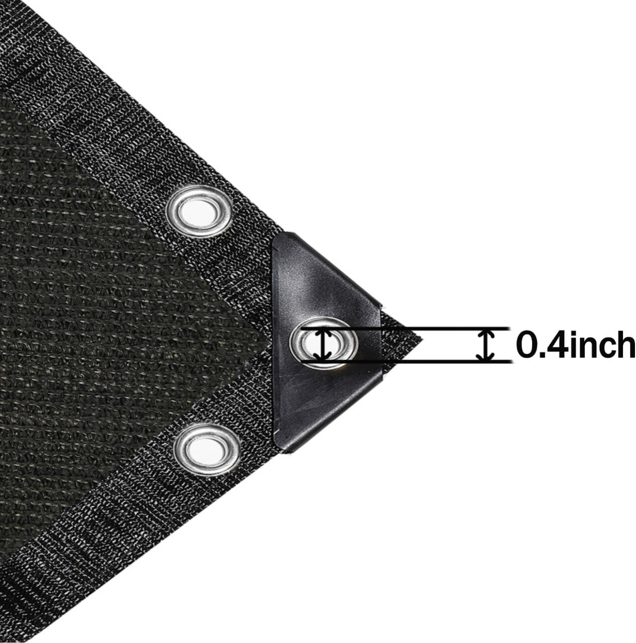 90% Black 20ft x 40ft High Density Fabric Shade Sun Shade Cloth Shade Mesh Canopy Taped Edge with Grommets for Garden Patio, 12pcs Bungee Balls Ropes Included