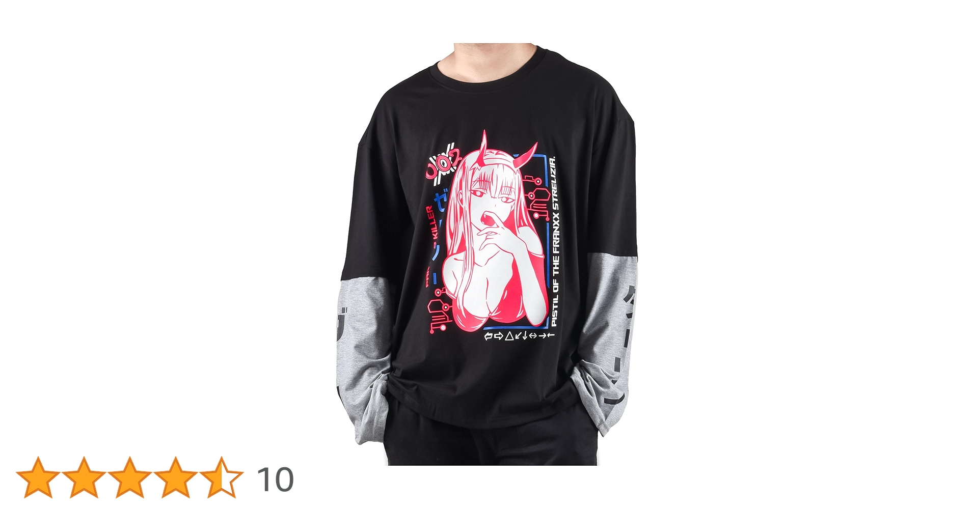残りわずか Furchin anime print long shirts Buy Unisex Darling in The Franxx Anime Oversized T Shirts