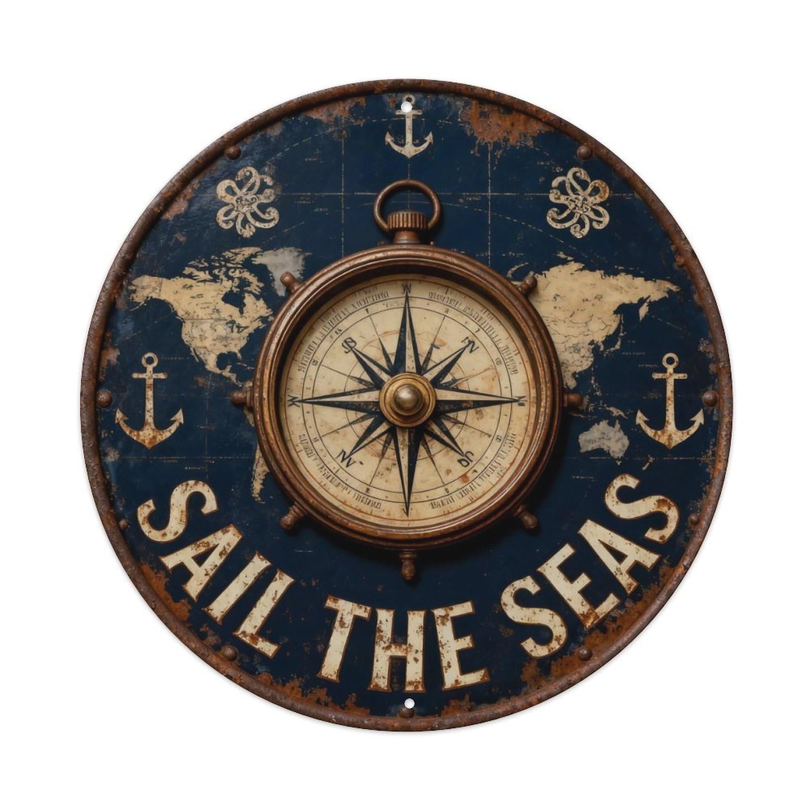 Sail The Seas Metal Tin Sign Plaque