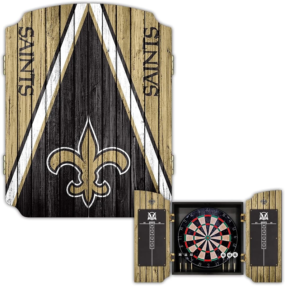 Victory Tailgate New Orleans Saints Dartboard Cabinet : Sports & Outdoors
