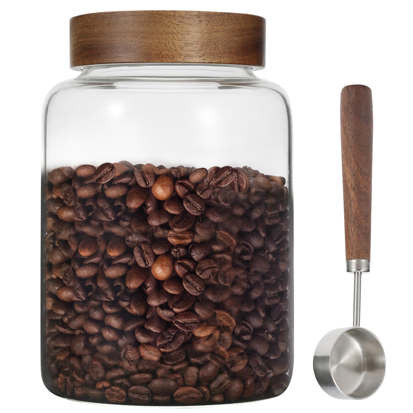 Amazon.com: Large Glass Coffee Jars with Spoons 60 oz