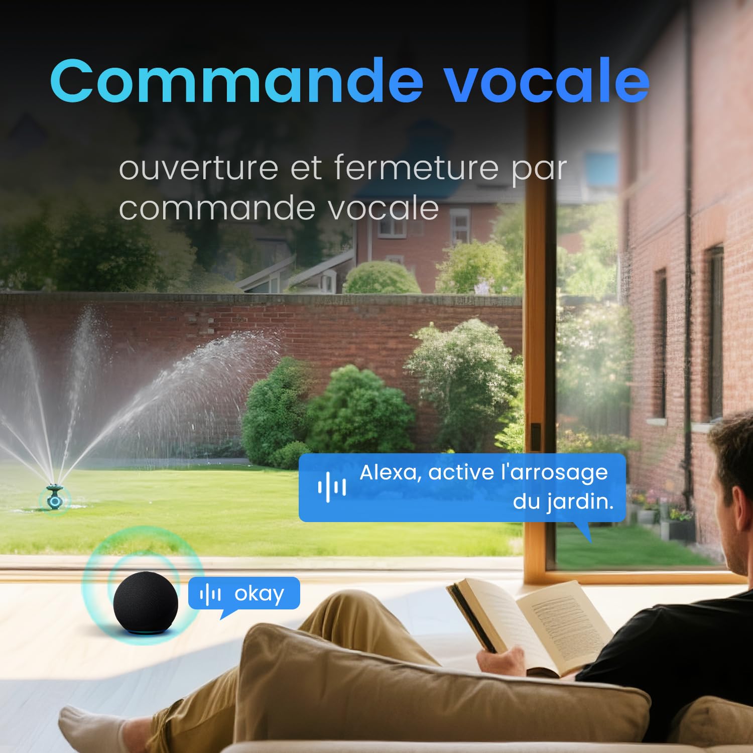 TONGOU Smart life - Interrupteur 1 ~ 16 A, télécommande Wi-Fi, contrôle vocal, IP67, boîte de dérivation étanche avec mesure de consommation d'énergie, protection contre les surcharges