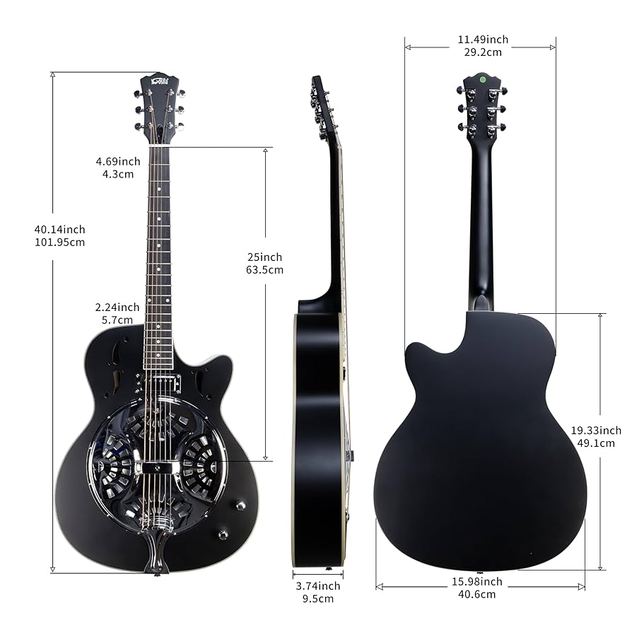 Amazon.com: Gosila Resonator Electric Guitar Sapele Body