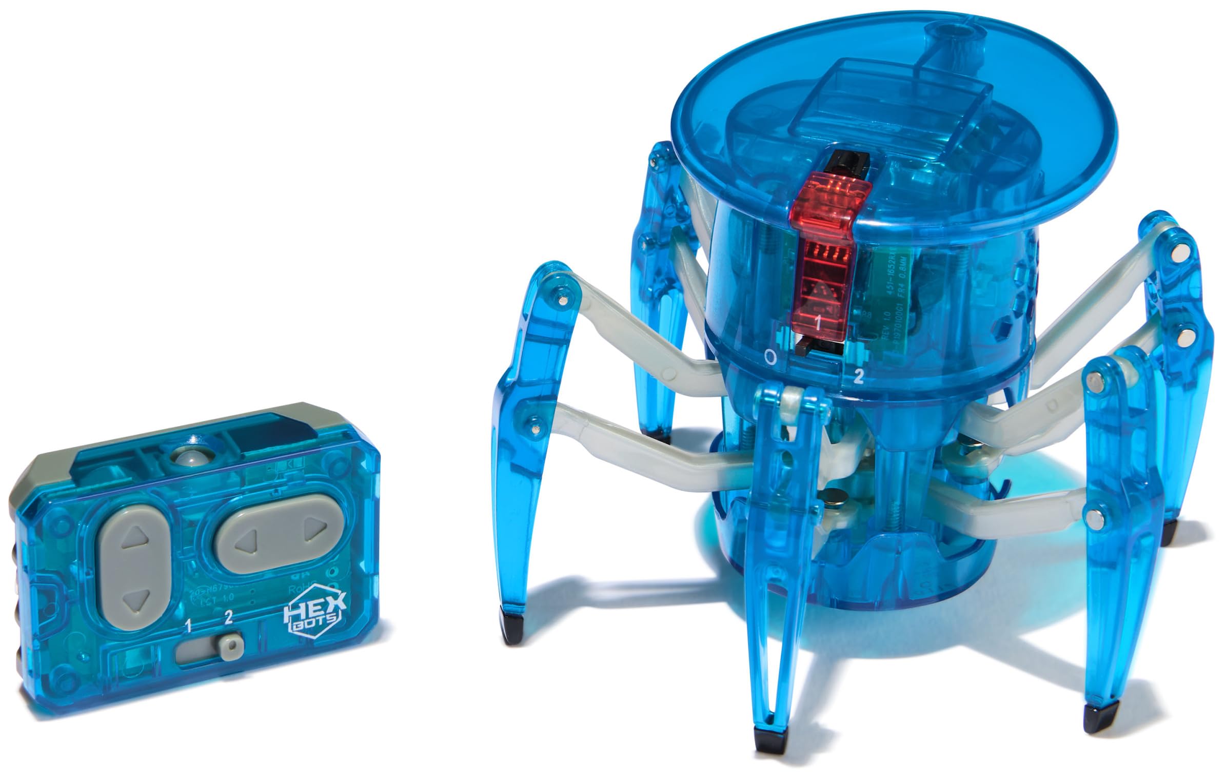 HEX BOTS Zdalna kontrola owadów dla dzieci, regulowana robot pająk, zabawki dla chłopców i dziewcząt w wieku 4 i góry, niebieski (Spin Master 6071528)