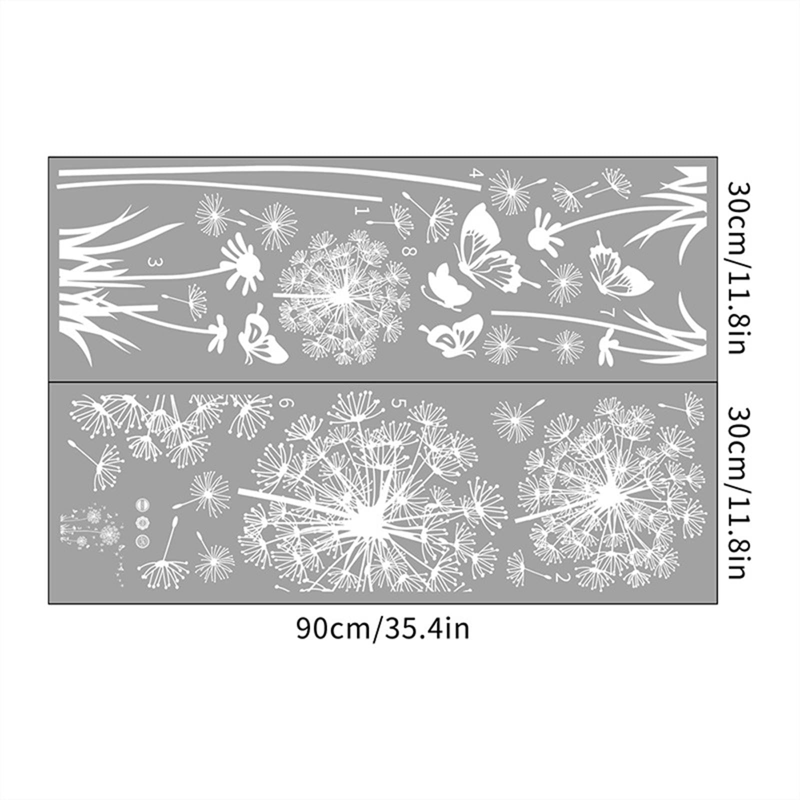 White Wall Decoration Art Stickers Butterflies Flying Self Sticky for Furniture Tiles Mirrors Accessory, 30cmx90cm - Image 3