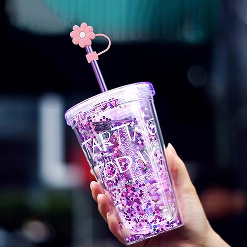 Miniatura 8 de Stanley Cup - 4 fundas para popotes Stanley, accesorios para popotes de silicona de 0.394 in0.39 pulgadas, tapas reutilizables para popotes Stanley