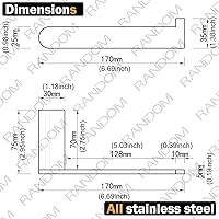 Vista 2 de RANDOM Portarrollos de papel higiénico de oro cepillado, accesorios de hardware de baño SUS 304 de acero inoxidable moderno soporte de rollo