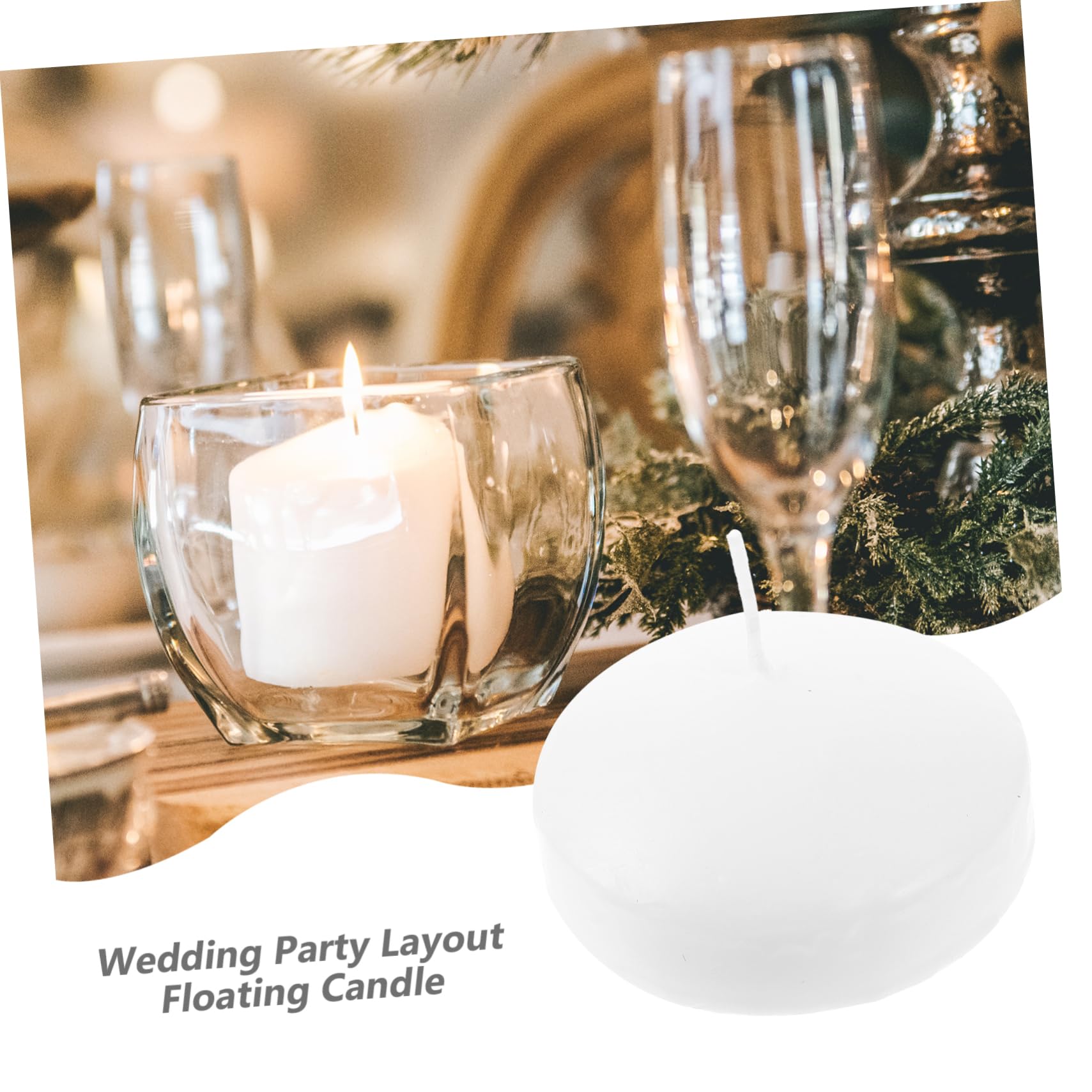 Cabilock 5pcs Floating Unscented Paraffin Candles Dripless Cylindrical Pillar Candles Party Decorations Home Decor Decorative