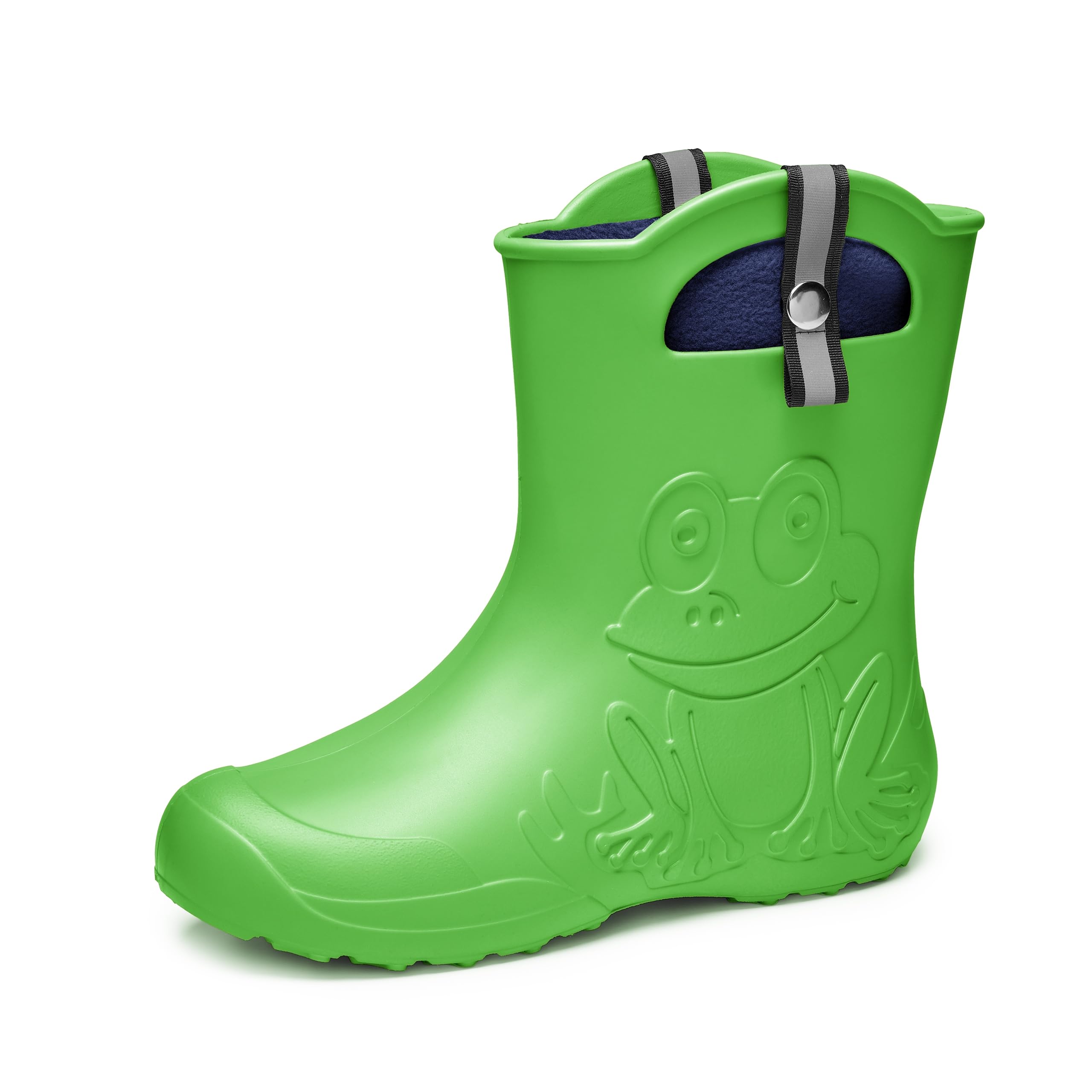 Ladeheid EVA Gummistiefel Damen warm gefüttert durch herausnehmbaren Innenschuh leichte wasserdichte Regenstiefel Griffe zum Anziehen rutschfeste Sohle LA-CA-23