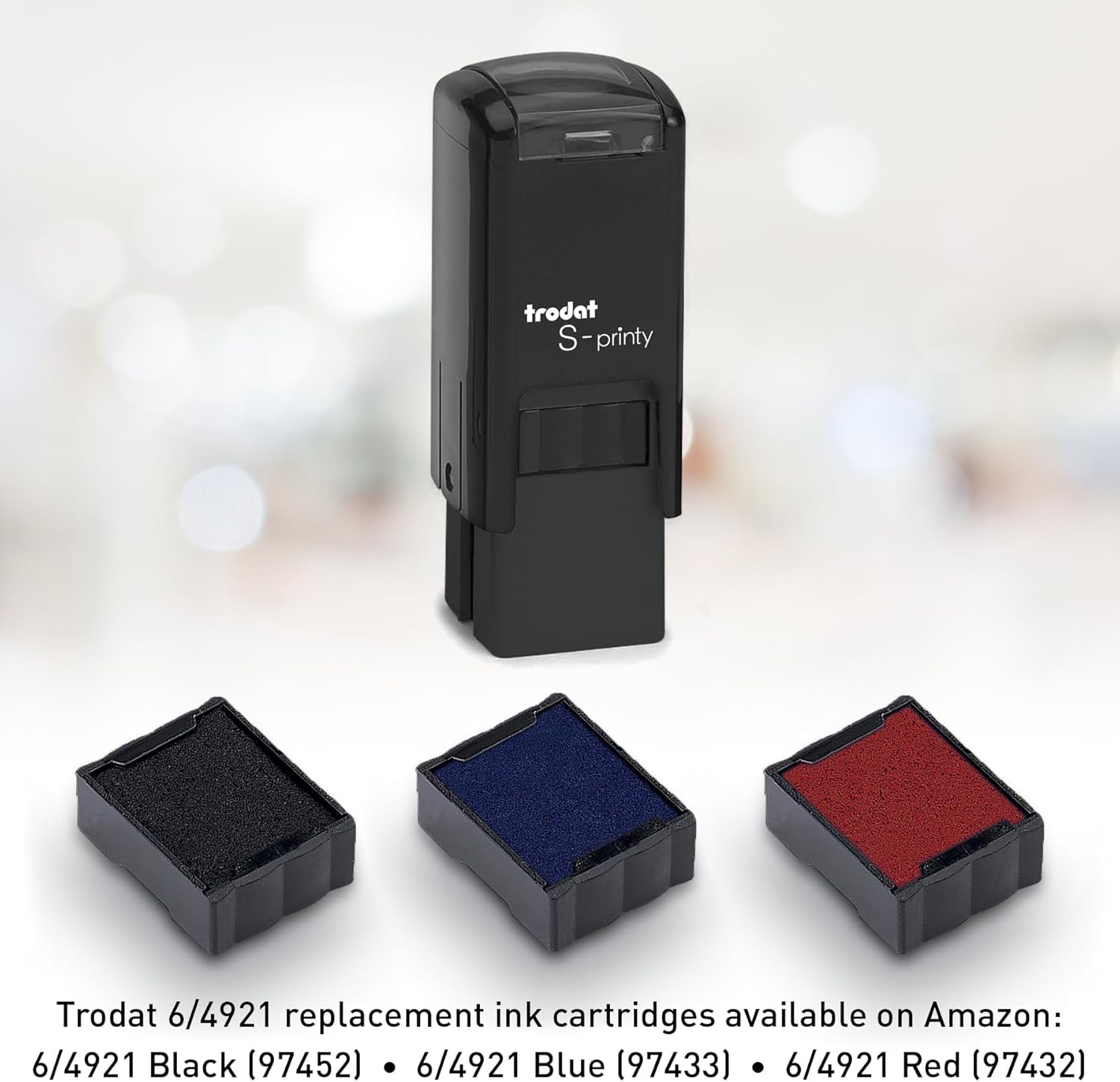 Trodat S-Printy 4921 Self-Inking Mini Stock Stamp English"Checkmark" – 12x12mm, Red Ink