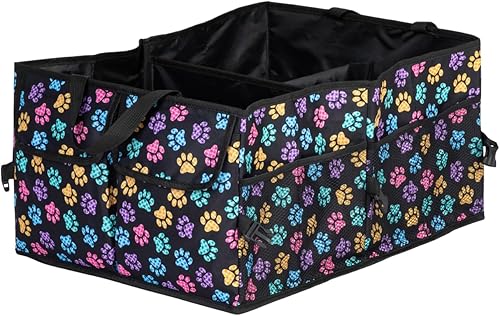 GreaterGood Organizador plegable para maletero de automóvil con 6 bolsillos para camión, SUV y sedán, con compartimento para almacenamiento de