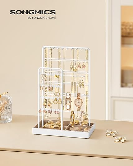 SONGMICS JJS021W01 Sieradenstandaard met metalen frame en fluwelen SONGMICS JJS021W01 Sieradenstandaard met metalen frame en fluwelen