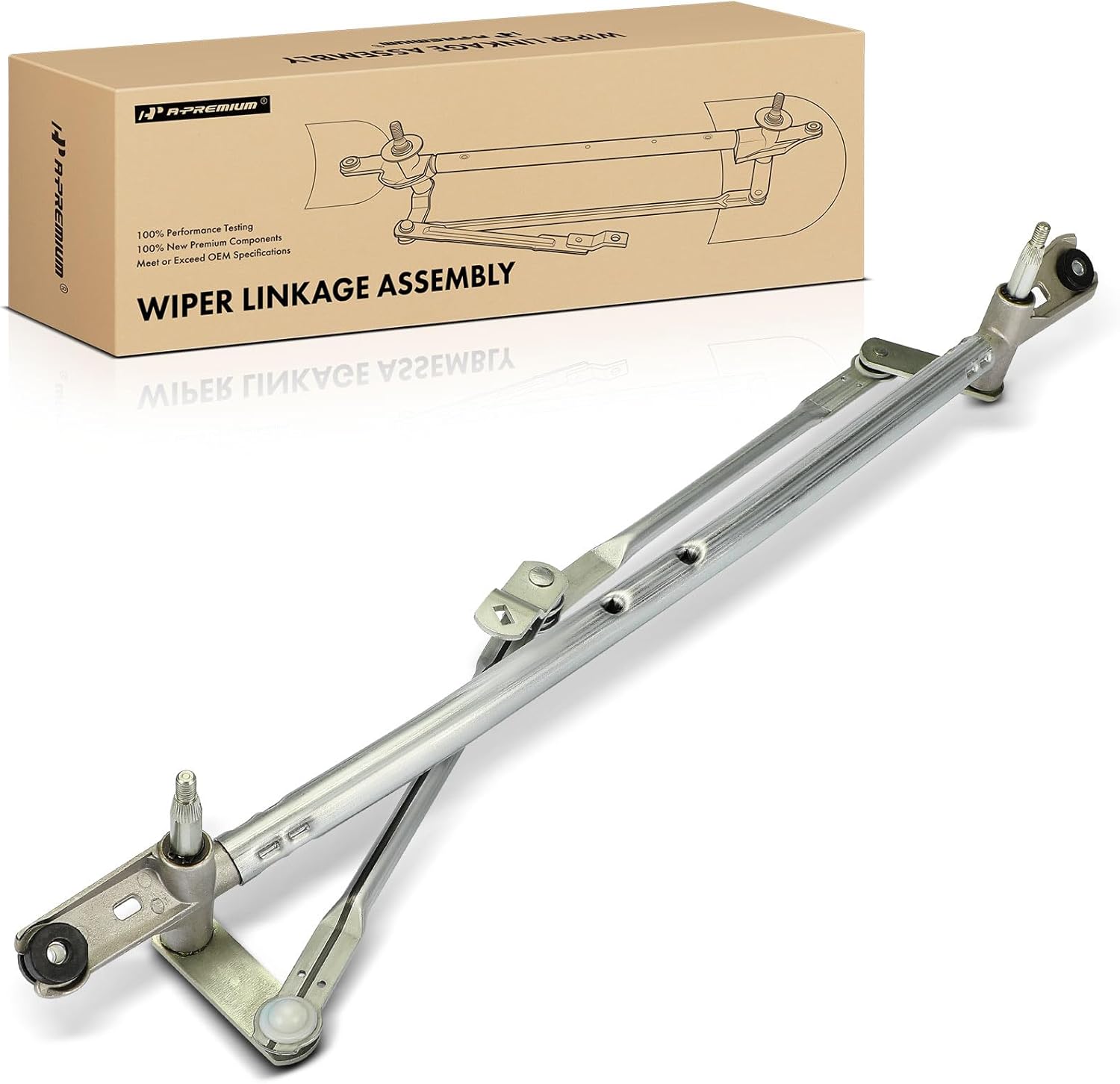 A-Premium Front Windshield Wiper Transmission Linkage Assembly Compatible with Chevrolet, Saturn & Pontiac Vehicles - Equinox 2005-2006, Vue 2002-2007, Torrent 2006, Sport Utility