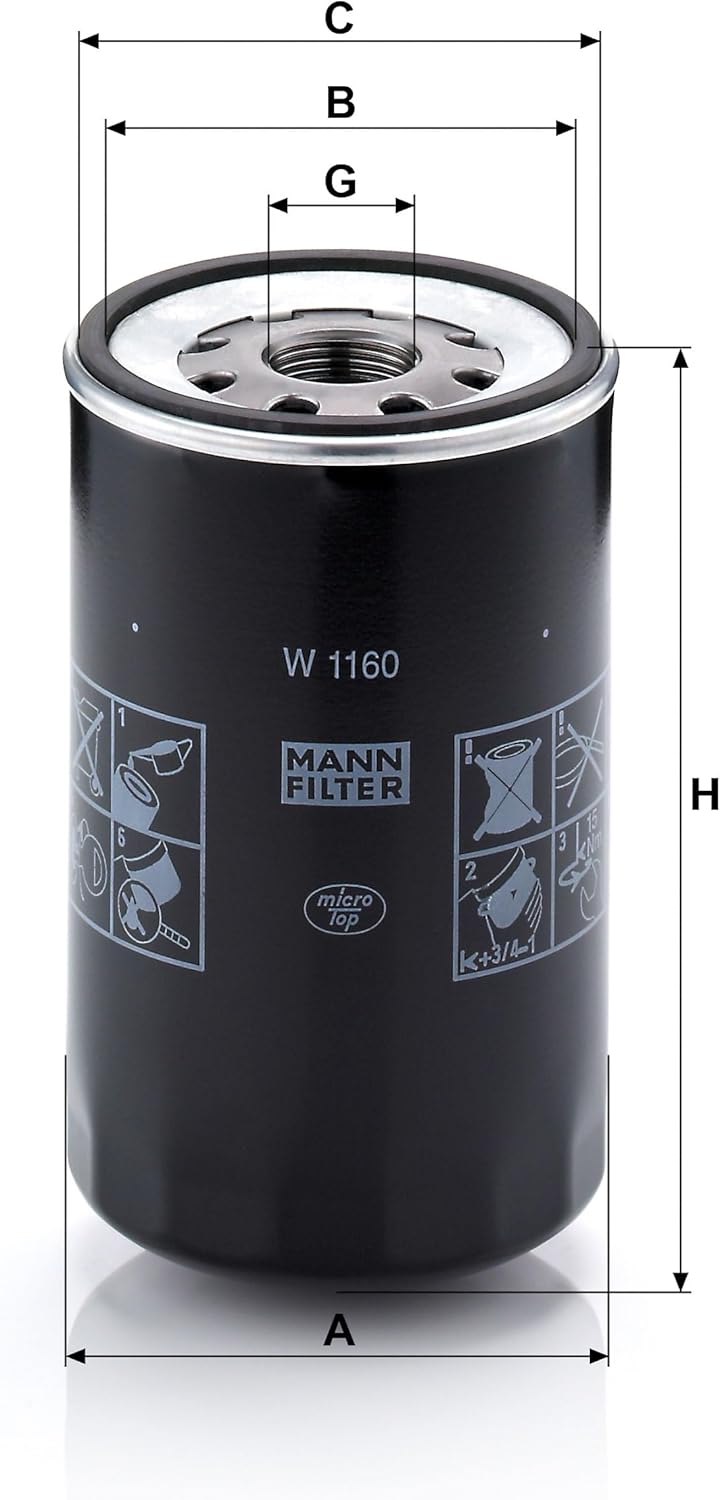 Mann Filter W1160 Spin-On Oil Filter