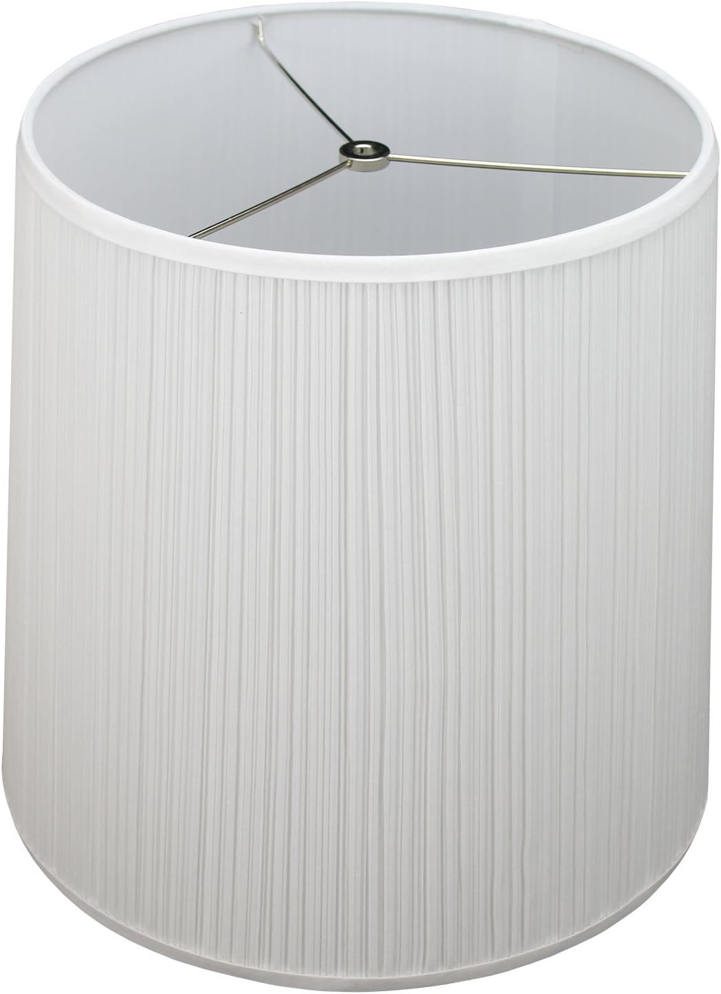 FenchelShades.com Lampshade 13" Top Diameter x 15" Bottom Diameter x 15" Slant Height with Washer (Spider) Attachment for Lamps with a Harp (Pleated White)