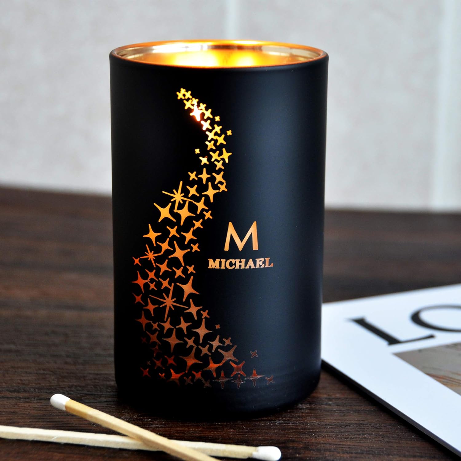 howson london Personalised Candles Rose English Pear Amber Freesia