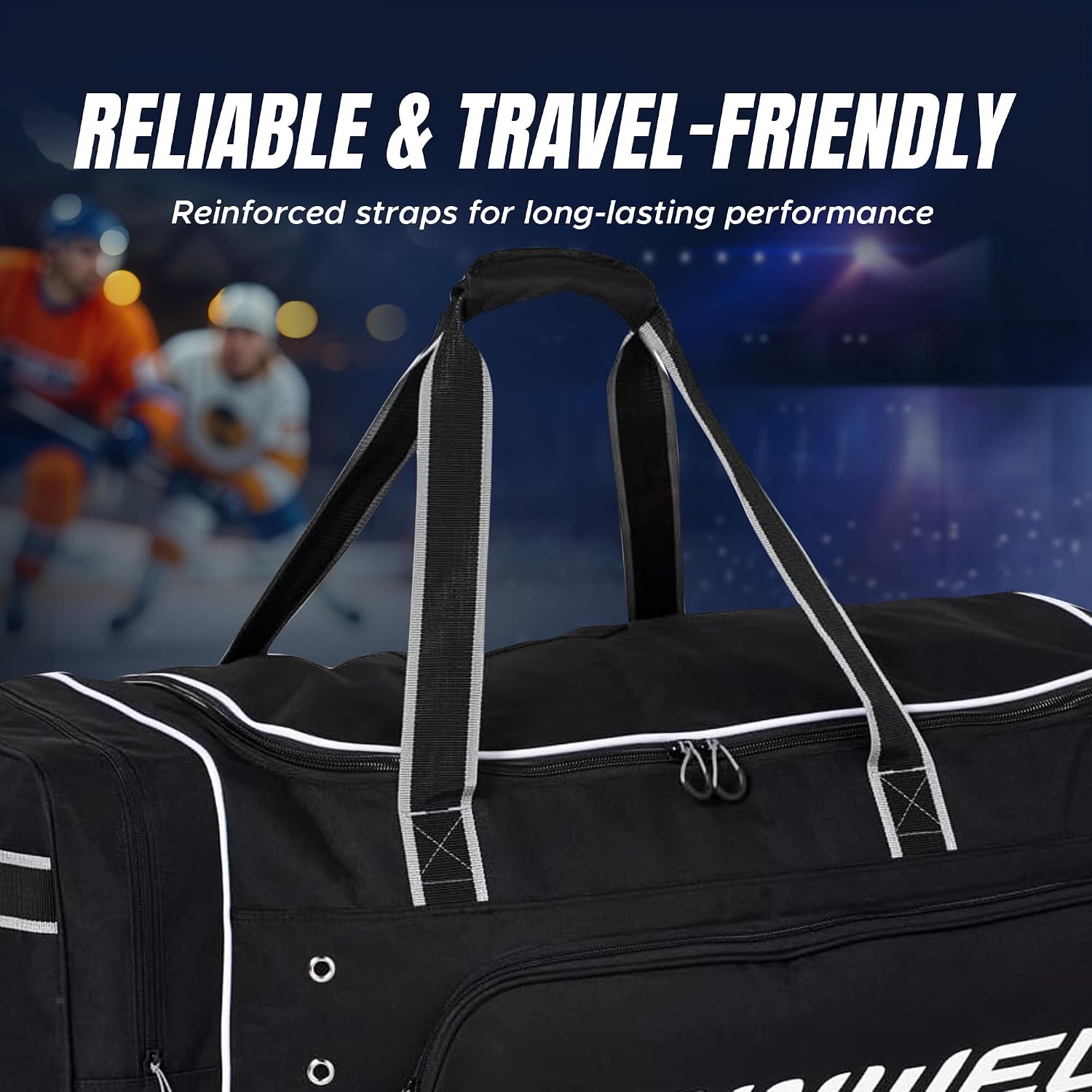 Winnwell Premium Carry Hockey Bag - Equipment Bag with Mulitple Pouches - Great for Carrying Sport Gear