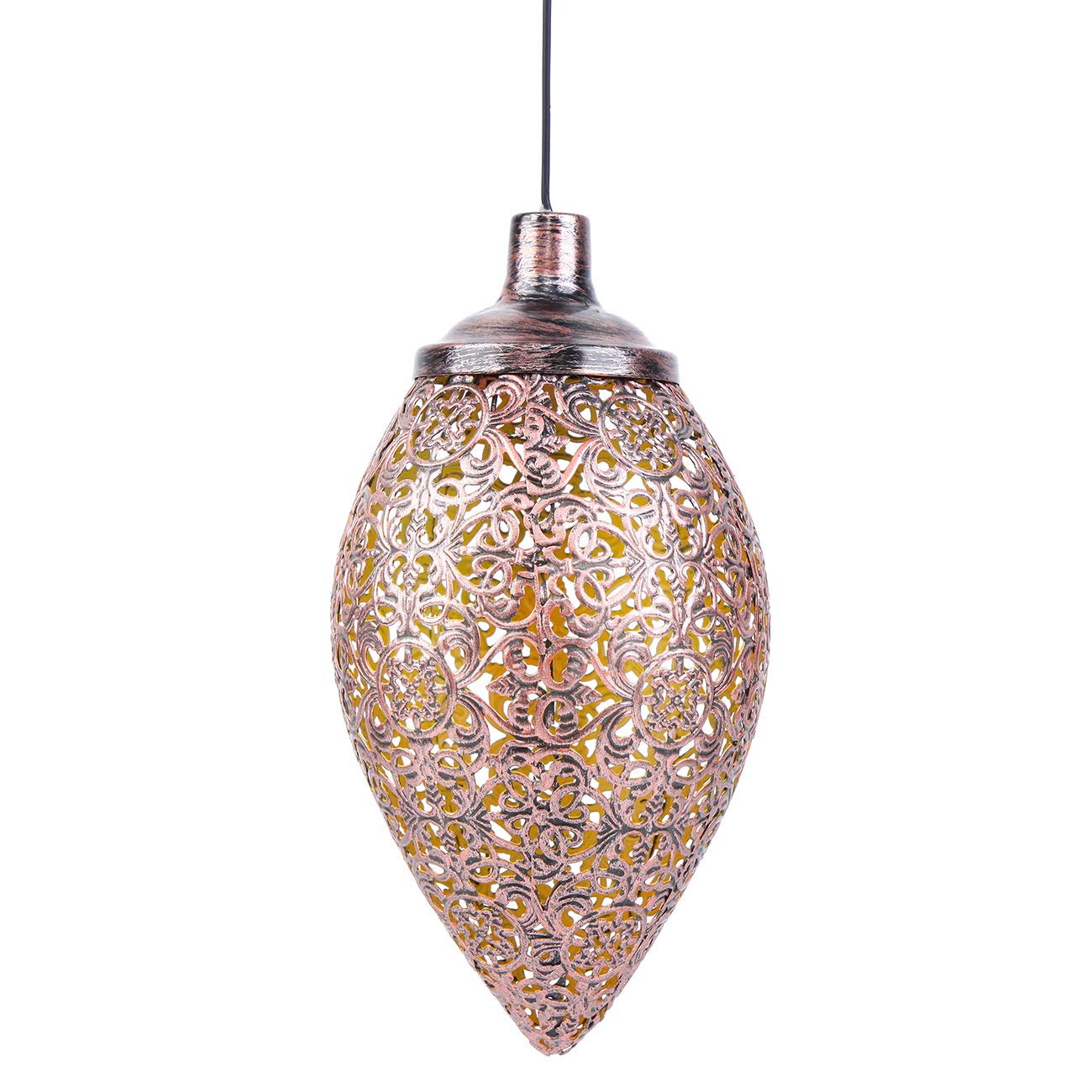 Ridgeyard Lanterne solari per esterni, sospese, 4 pezzi, IP44, impermeabile, per esterni, in metallo, per esterni, giardino, da appendere, decorazione orientale, balcone, terrazza, patio, Natale