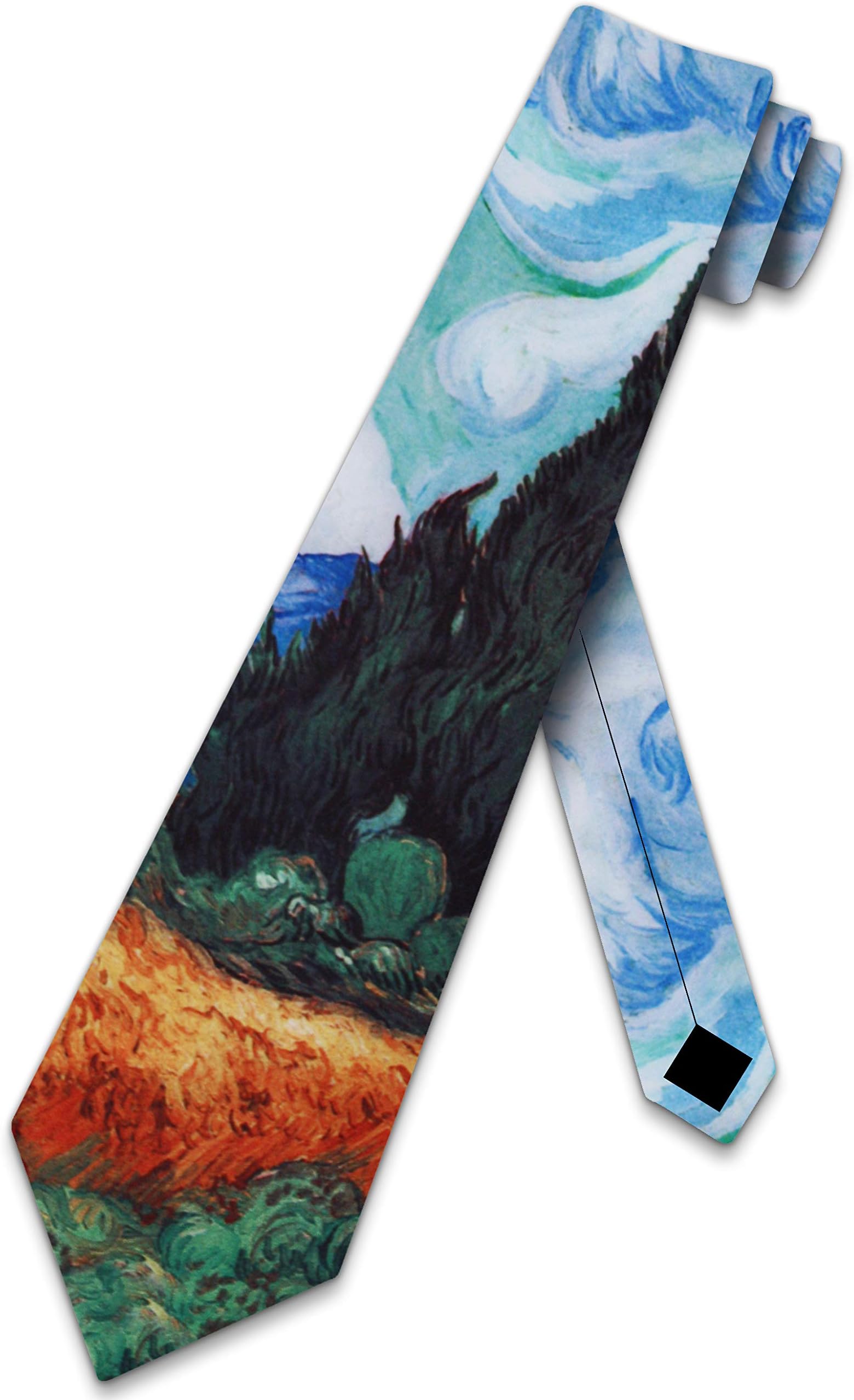 Three RookerMen's Wheat Field with Cypress Ties Van Gogh Necktie by Three Rooker Necktie Company
