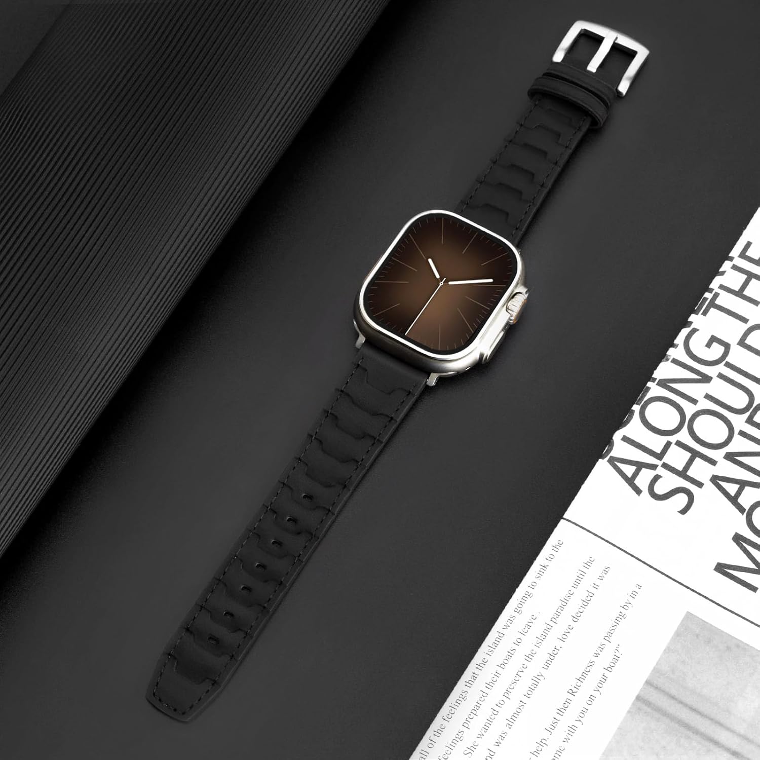 Leather Bands Compatible with Apple Watch 49mm 46mm 45mm 44mm 42mm(Series 1 2 3) Band Men Women, Handmade stitching of genuine Leather Wristband Replacement Band Compatible for Apple Watch Ultra 3/2 iwatch Series 11 10 9 8 7 6 5 4 SE (Coffee brown, 49/46/45/44/42mm(Series 3 2 1)) - Image 5