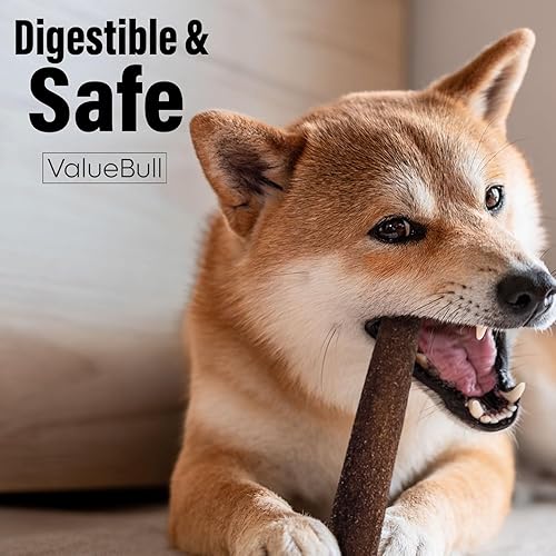 Miniatura 6 de ValueBull Palitos de colágeno para perros, masticables medianos de 12 pulgadas, golosinas naturales de larga duración para perros, paquete a granel
